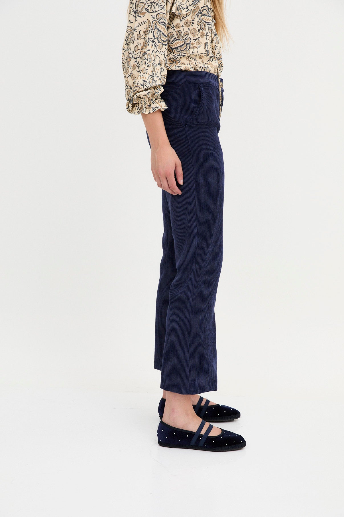 TROMPETA CORDUROY NAVY TROUSERS