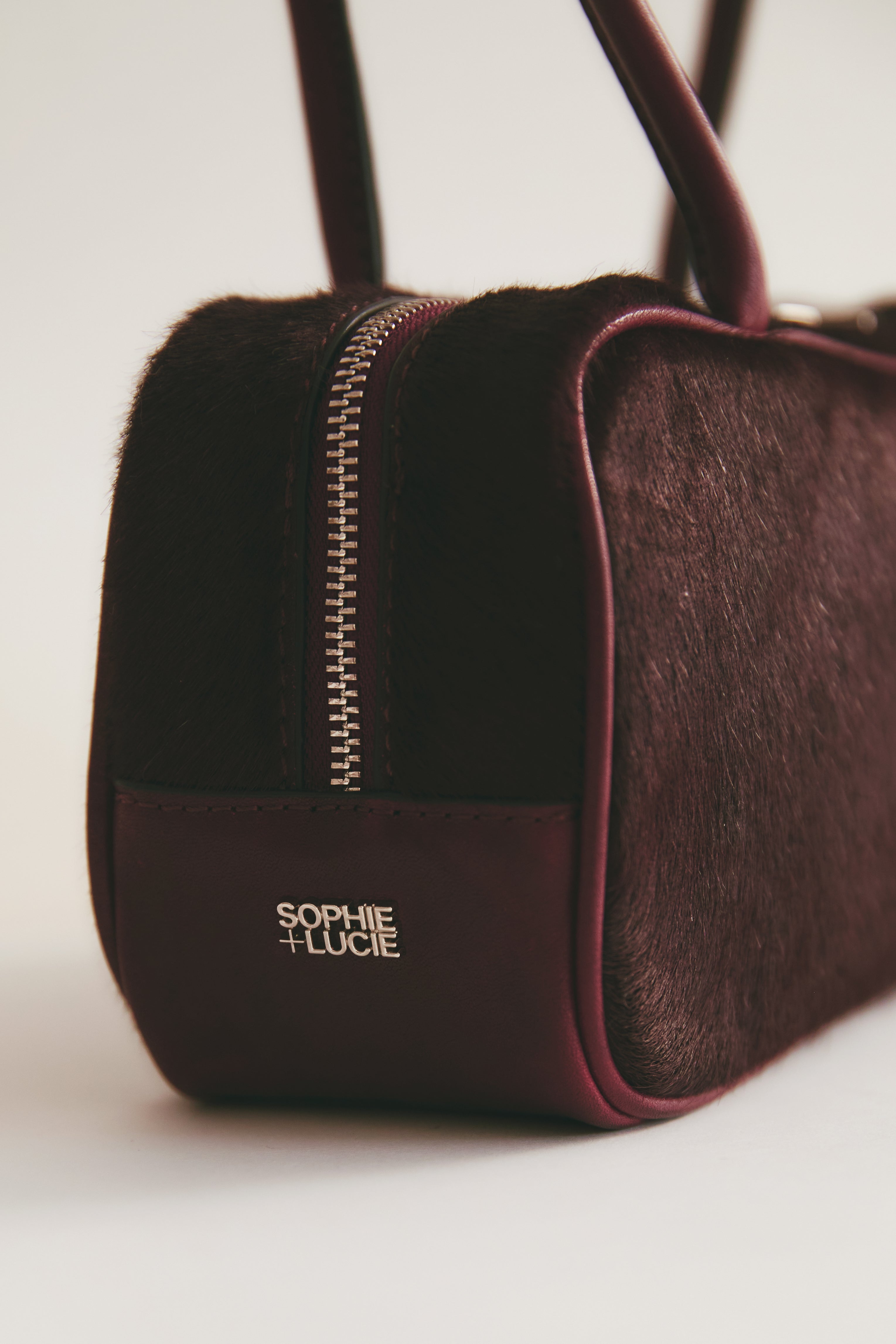 BOLSO BAGUETTE PIEL BURGUNDY
