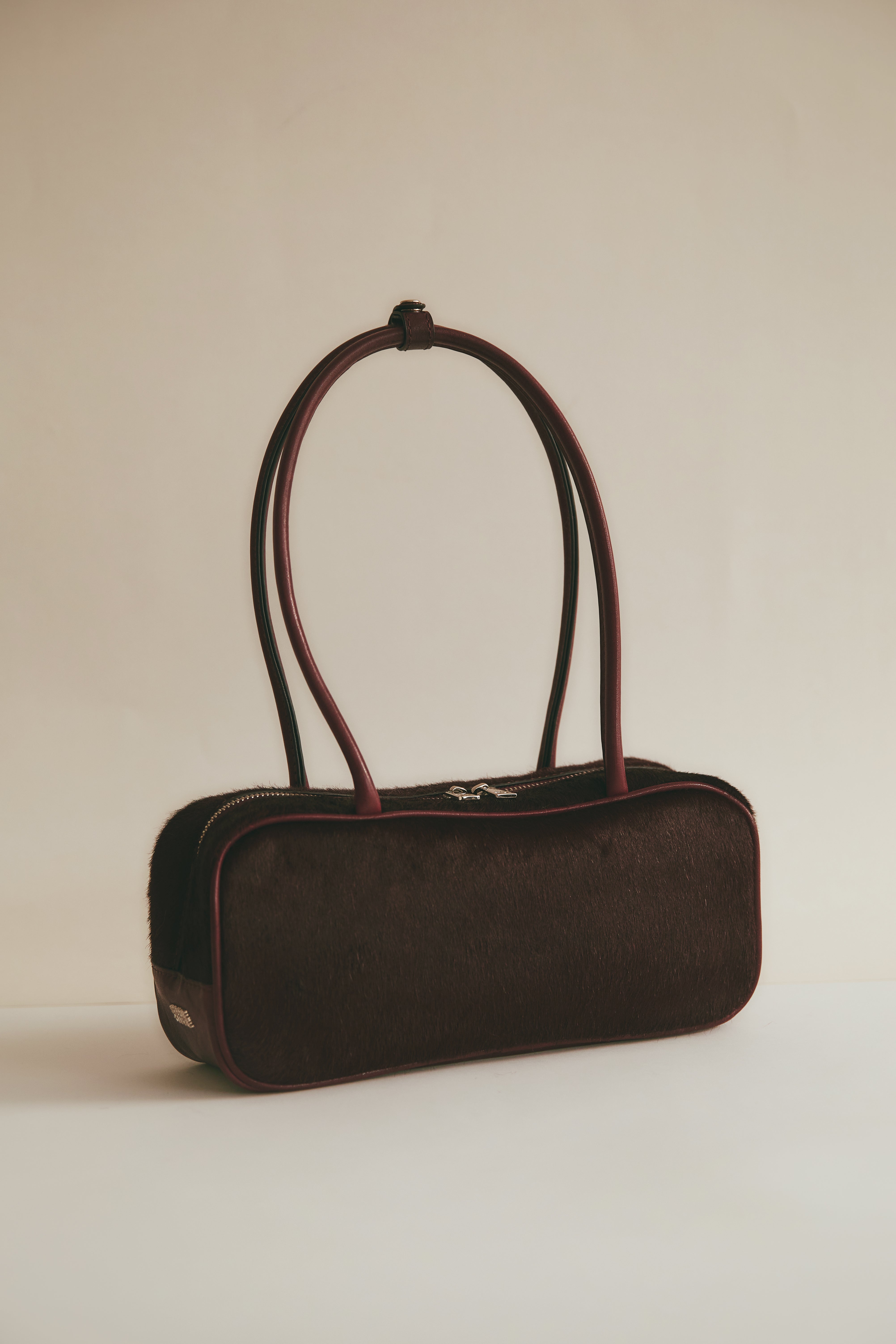 BOLSO BAGUETTE PIEL BURGUNDY