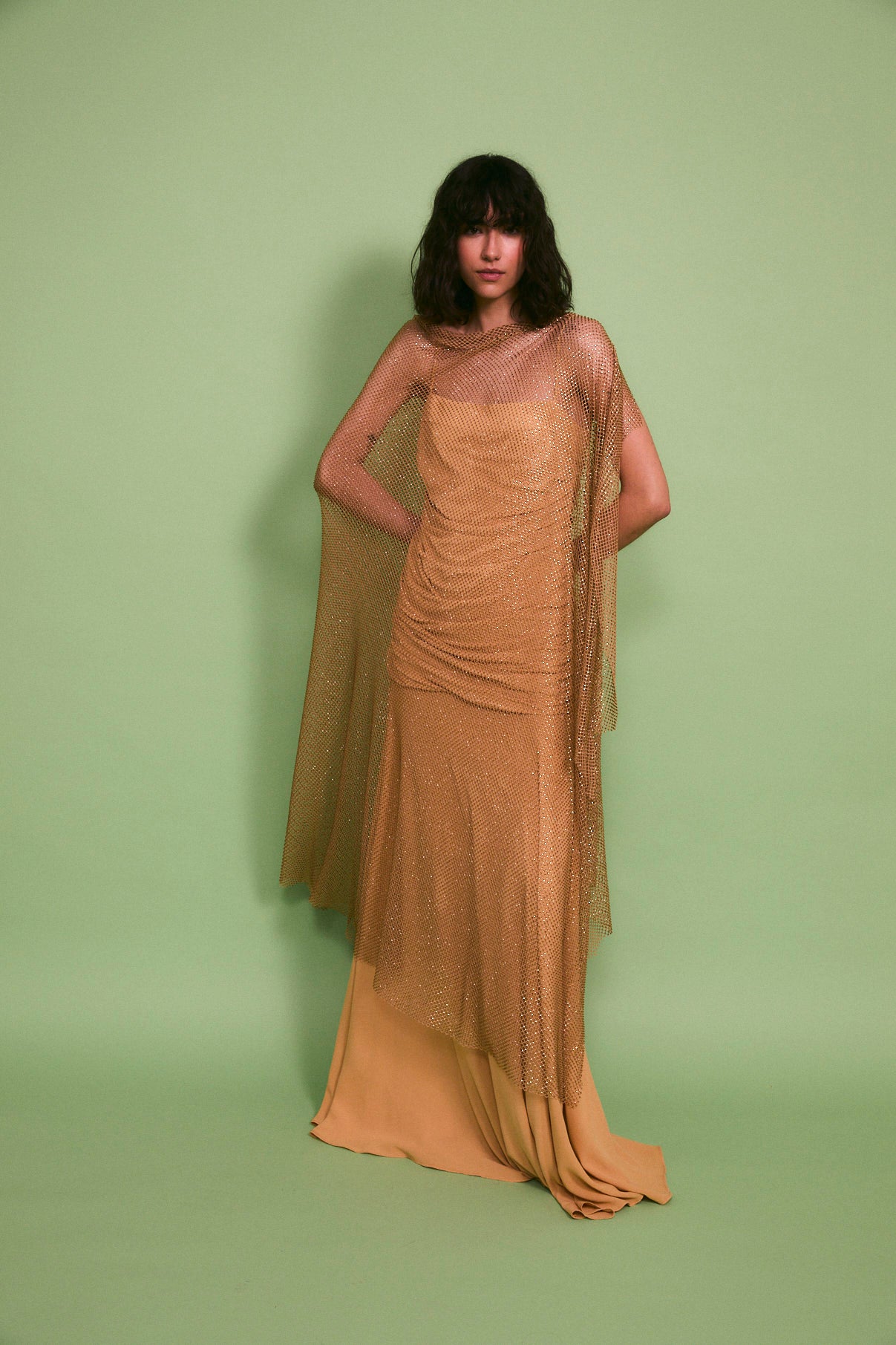 TÚNICA JANA BRILLO DORADO