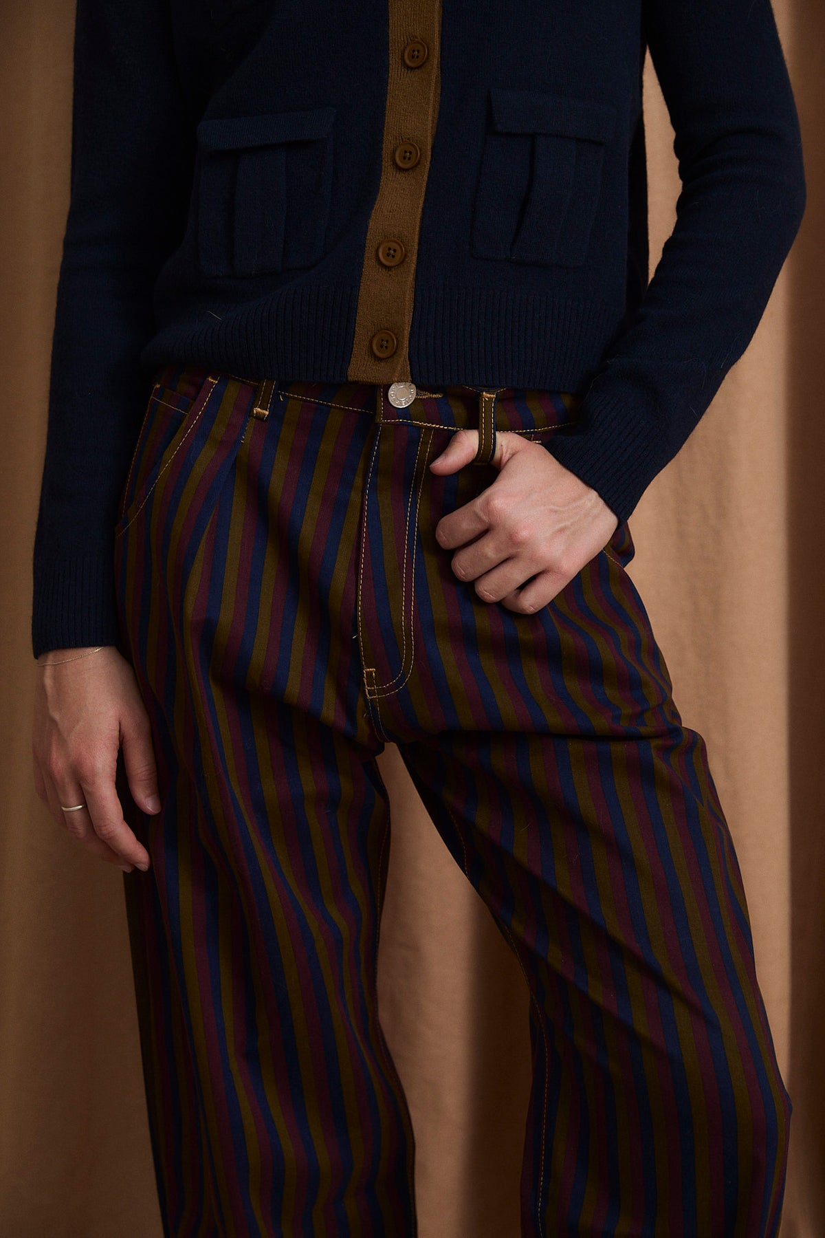 JEANS BOYFRIEND TRIO BURGUNDY
