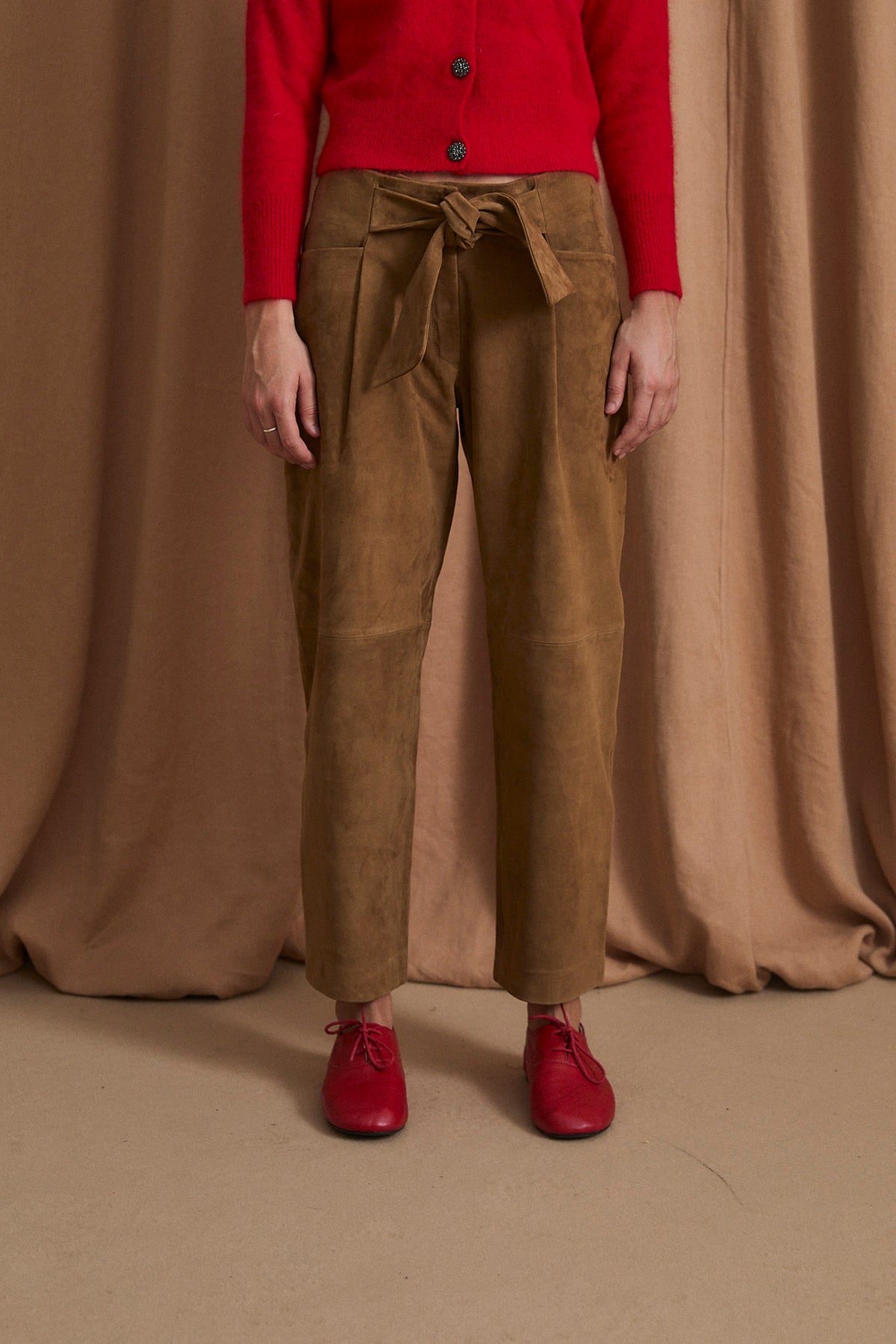 PANTALON LAZO ANTE OCRE