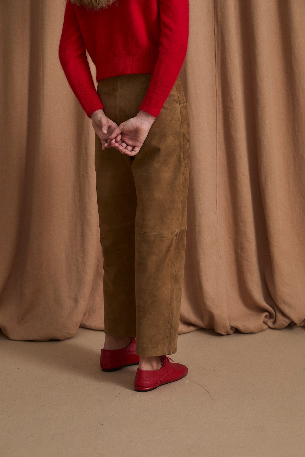 PANTALON LAZO ANTE OCRE