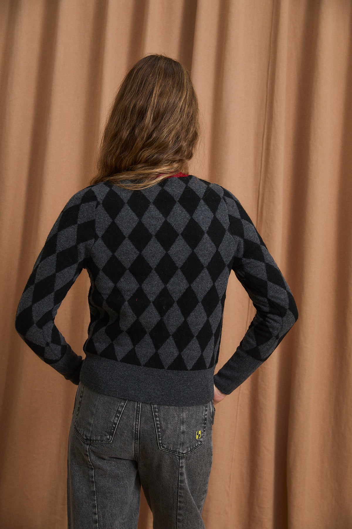 CHAQUETA ARLEQUIN PUNTO GRIS