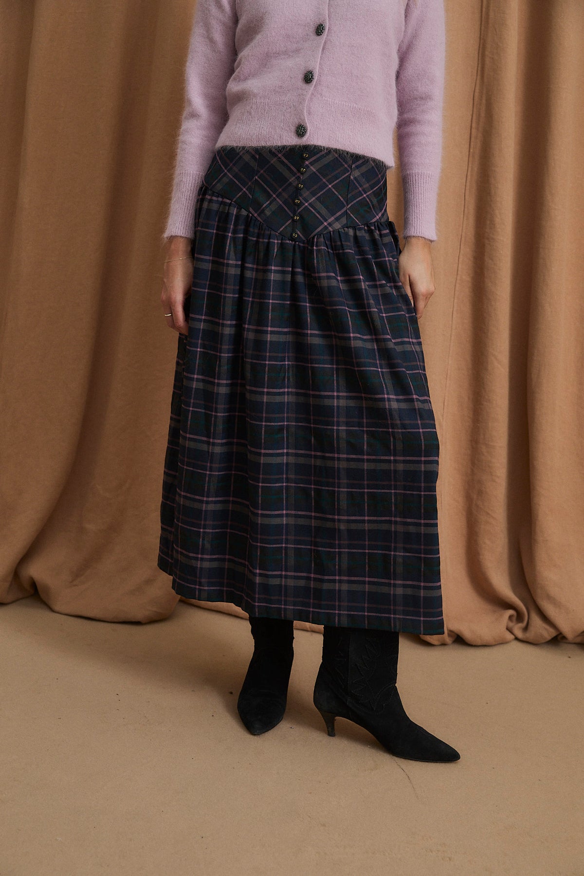 FALDA FEDE TARTAN AZUL