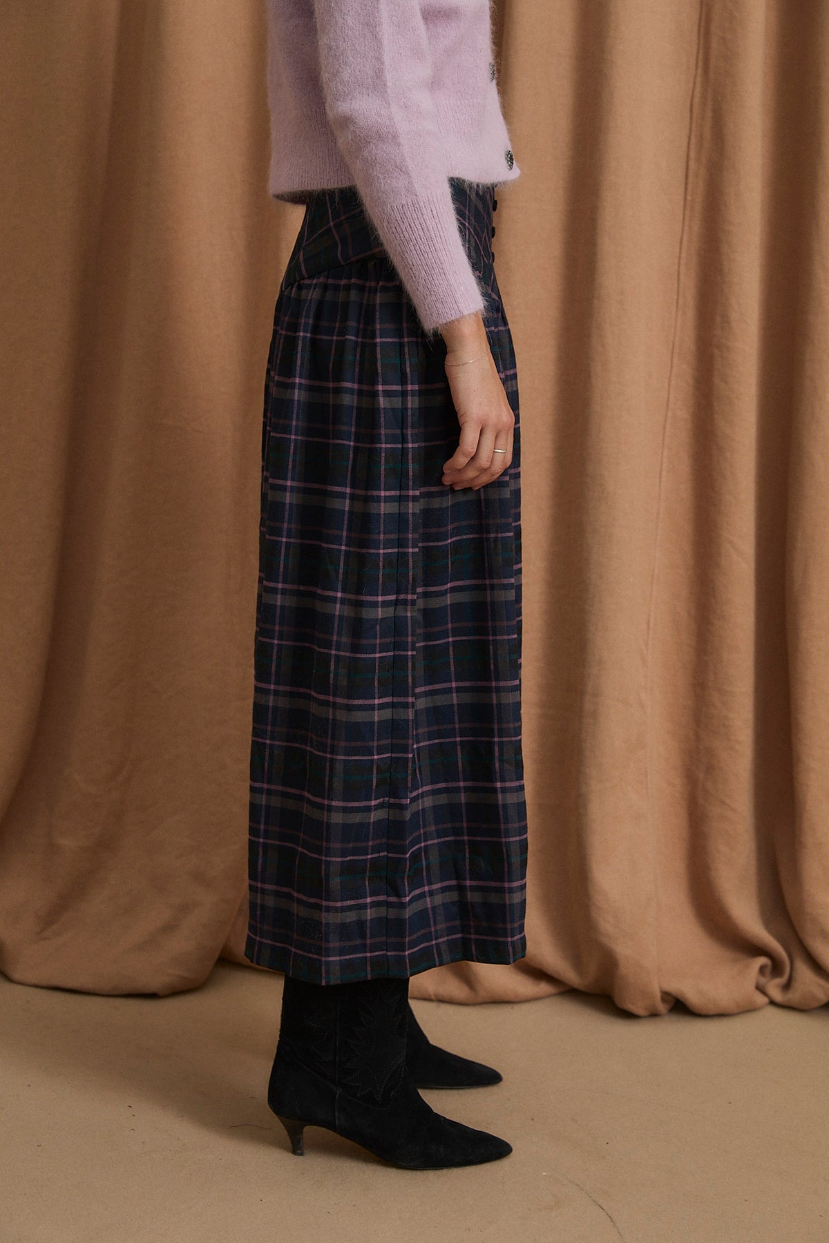 FALDA FEDE TARTAN AZUL