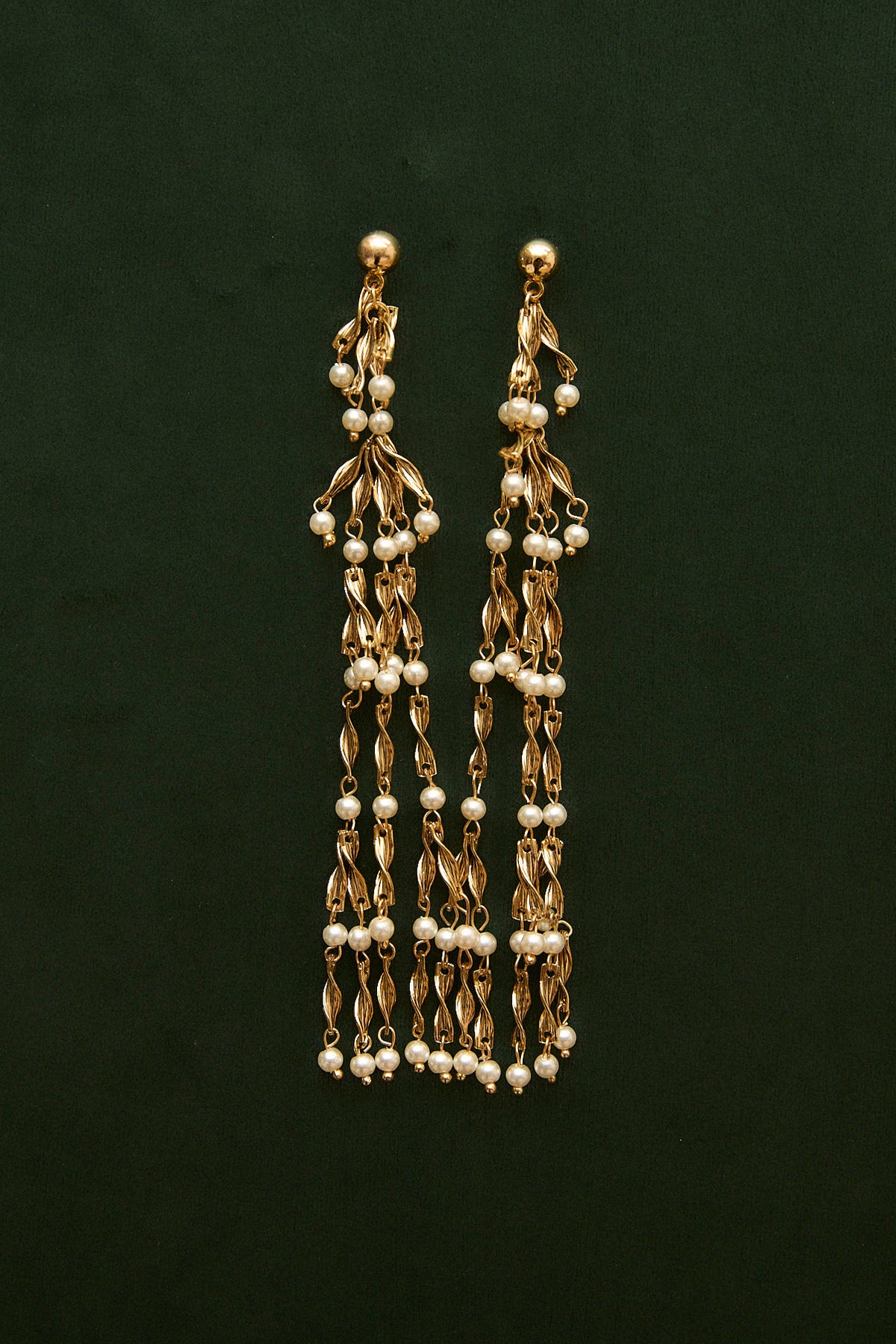 PENDIENTES CASCADA MERMAID ORO