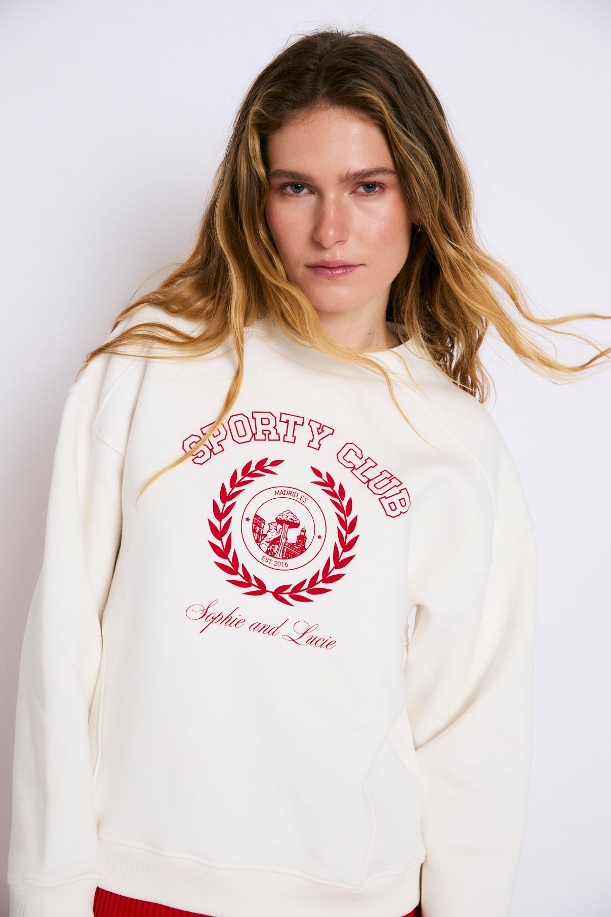 SUDADERA SPORTY FELPA CRUDO