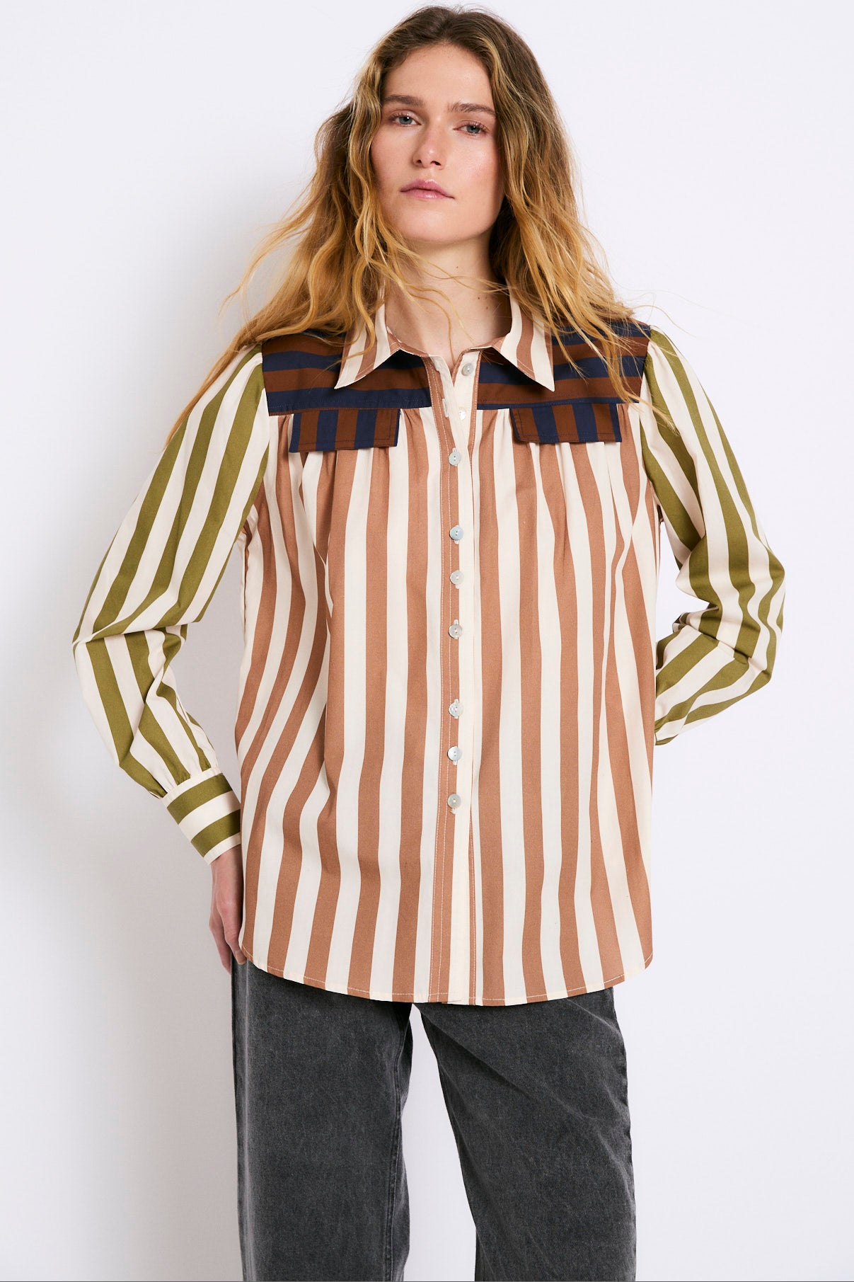 BLUSA CARLOTA RAYAS TRICOLOR