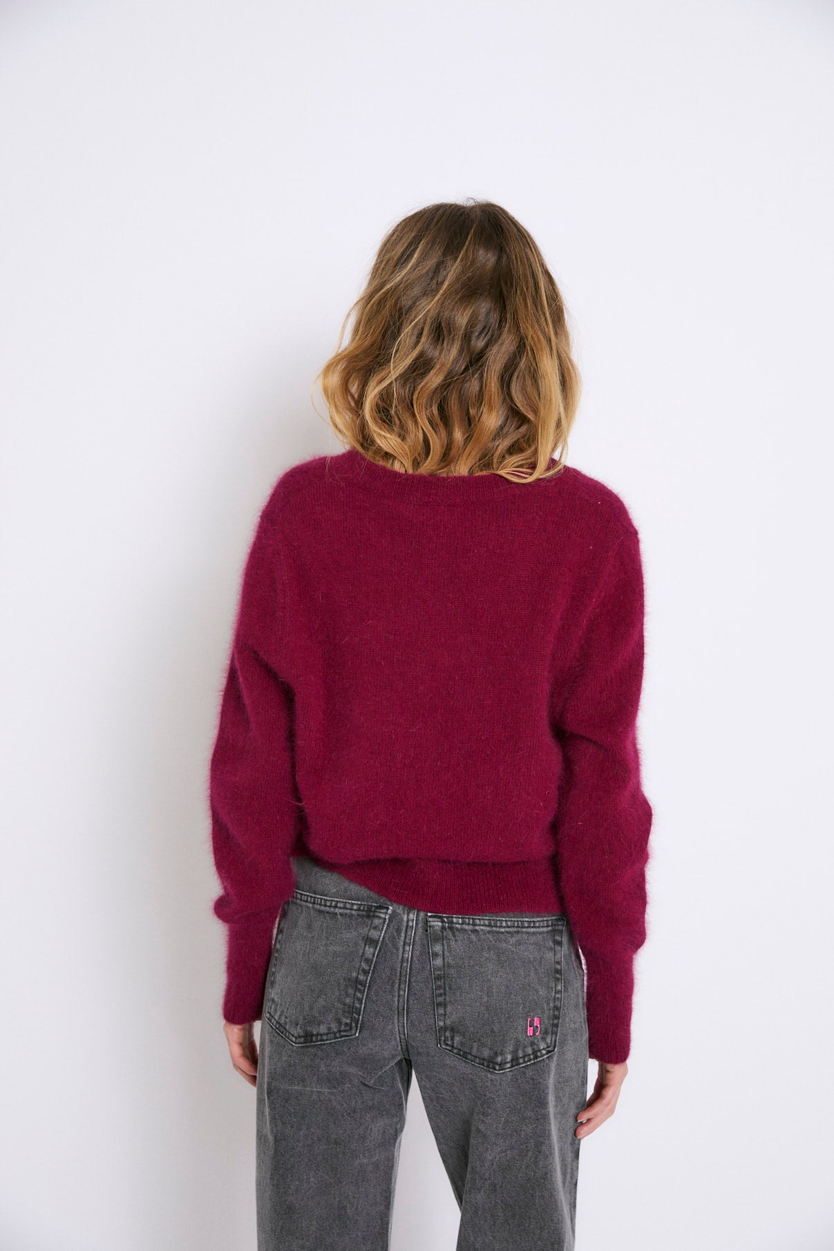CHAQUETA LUISA PUNTO BURGUNDY