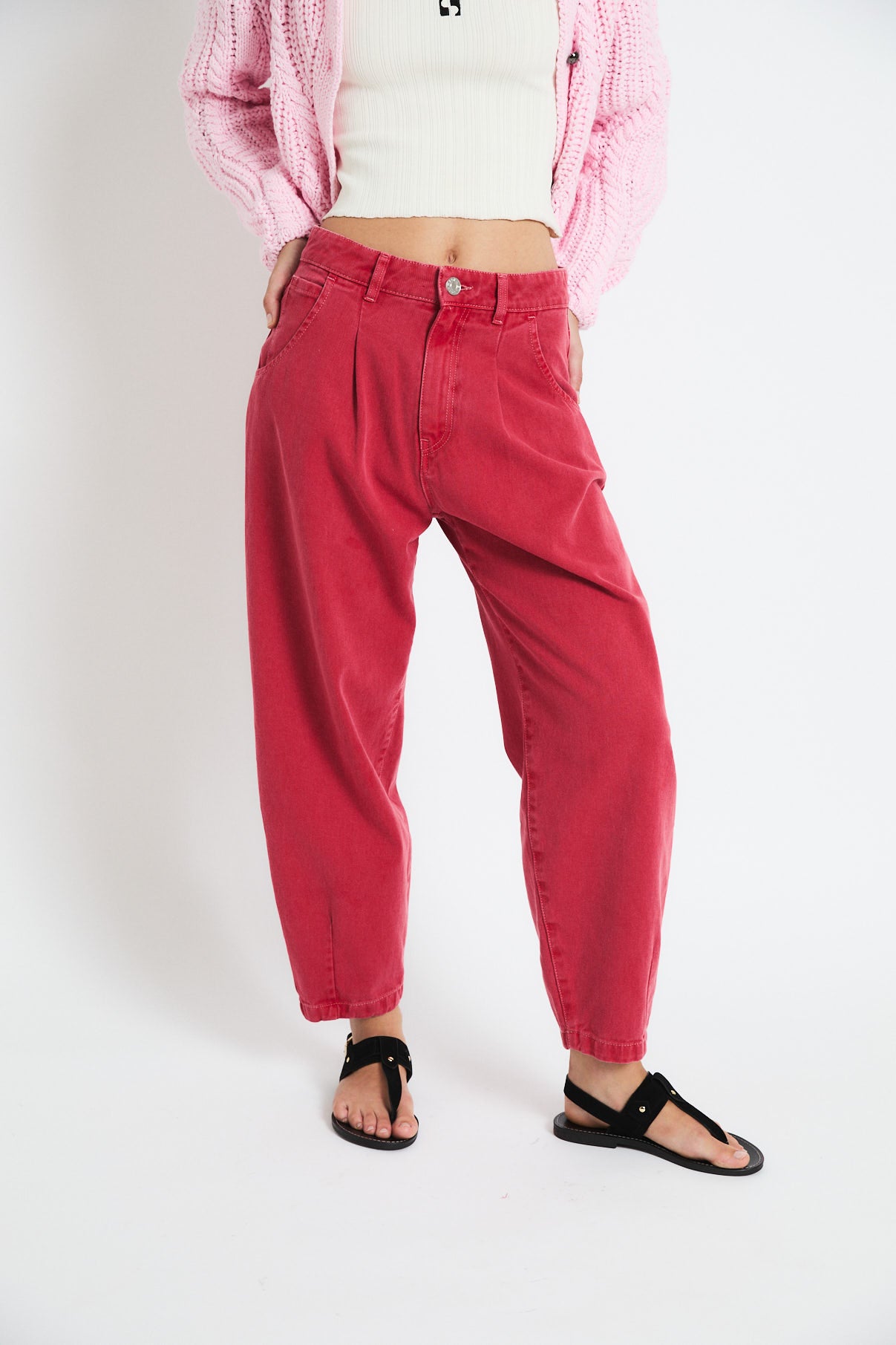 JEANS BOYFRIEND SARGA ROJO