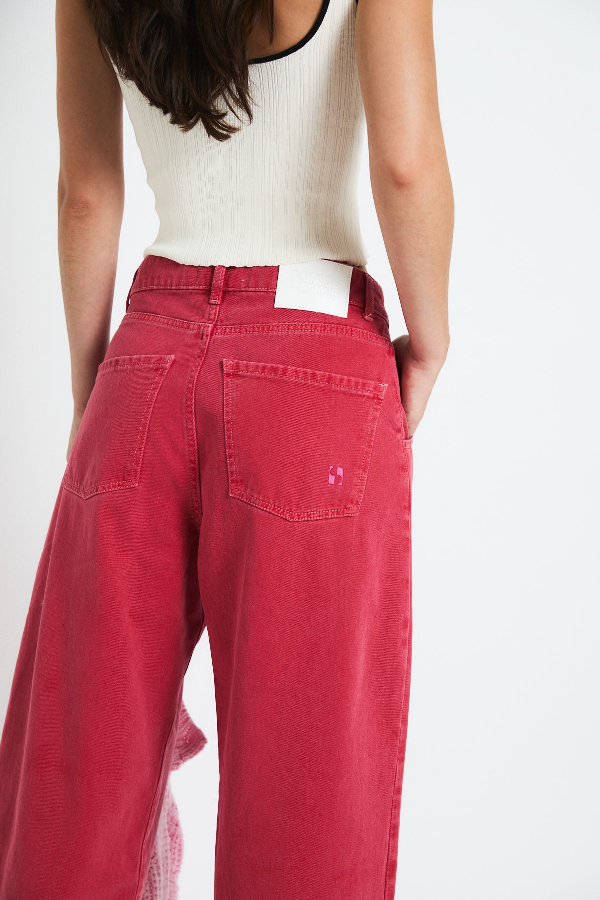 JEANS BOYFRIEND SARGA ROJO