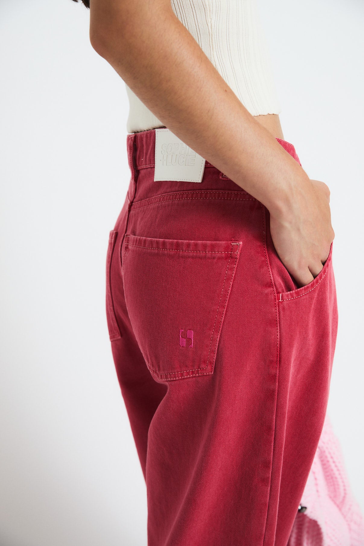 JEANS BOYFRIEND SARGA ROJO