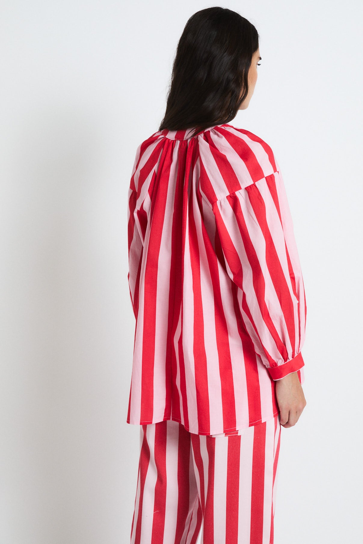 BLUSA VENICE BARRAS ROJO