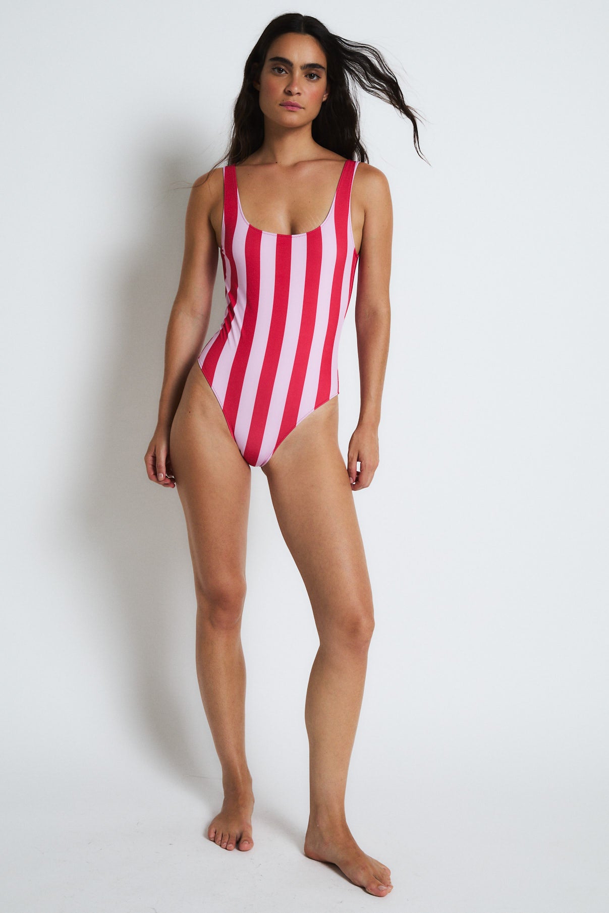 PAMELA BARRAS RED SWIMSUIT