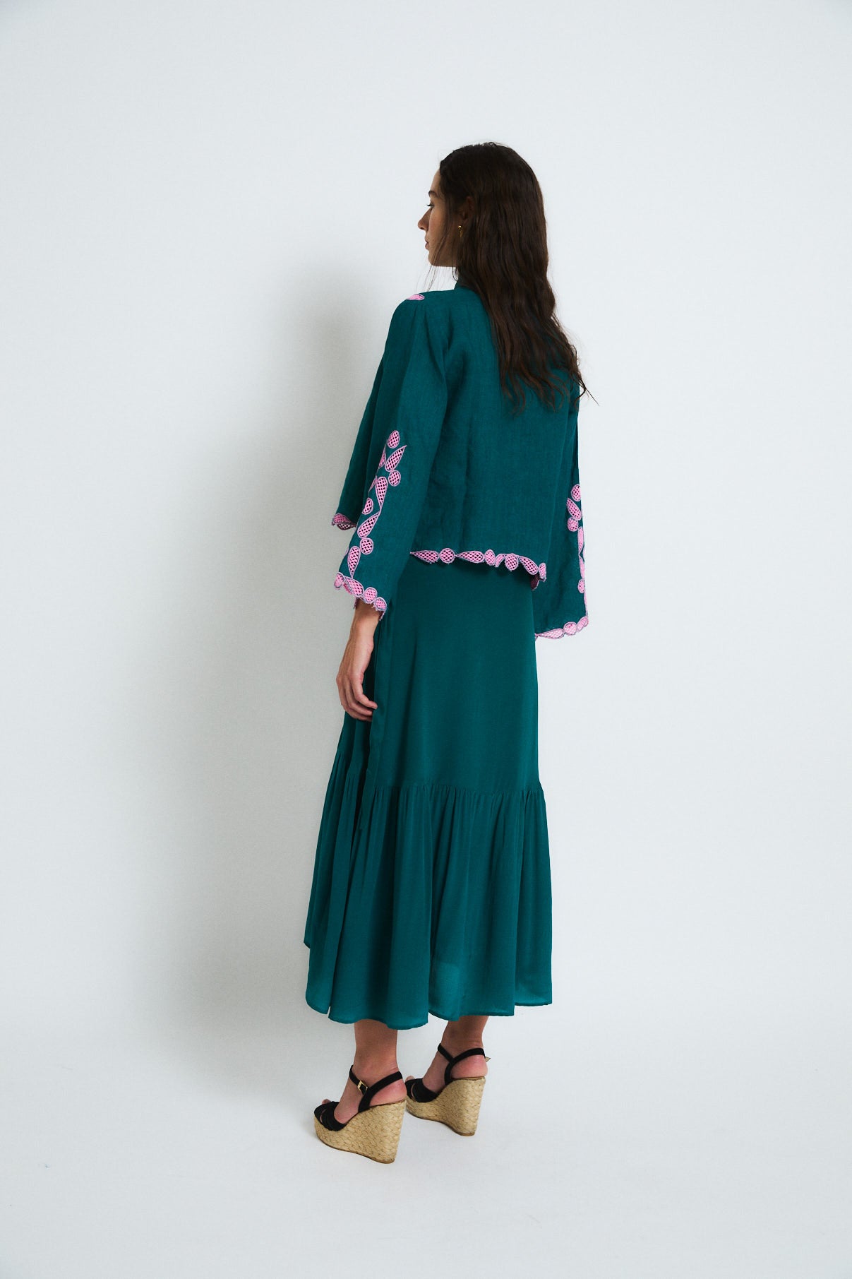 CHAQUETA JACINTO EMBROIDERY COBALTO