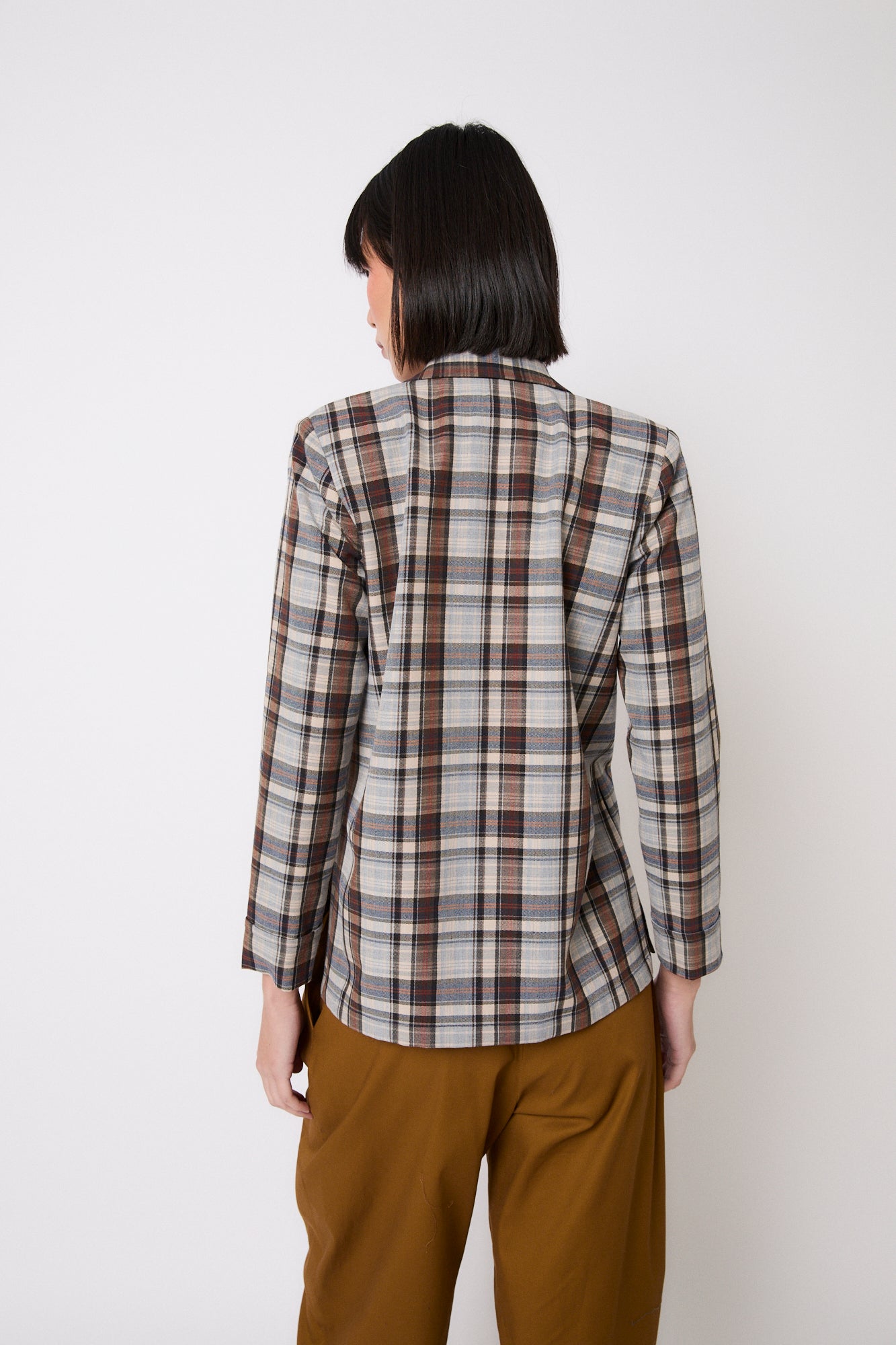 CHAQUETA ICON TARTAN MARRON