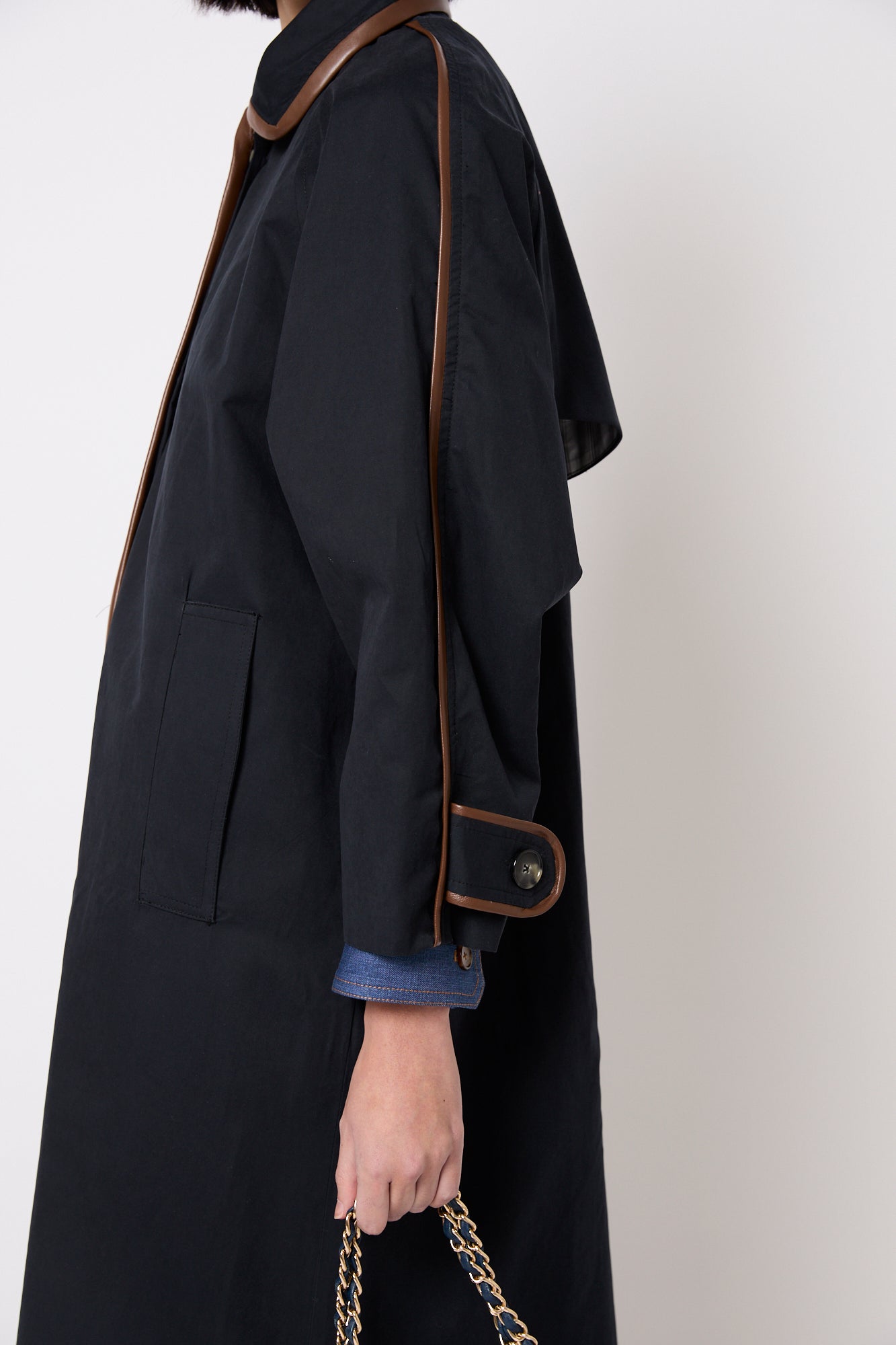 RAIN RIVET MARINE TRENCH COAT