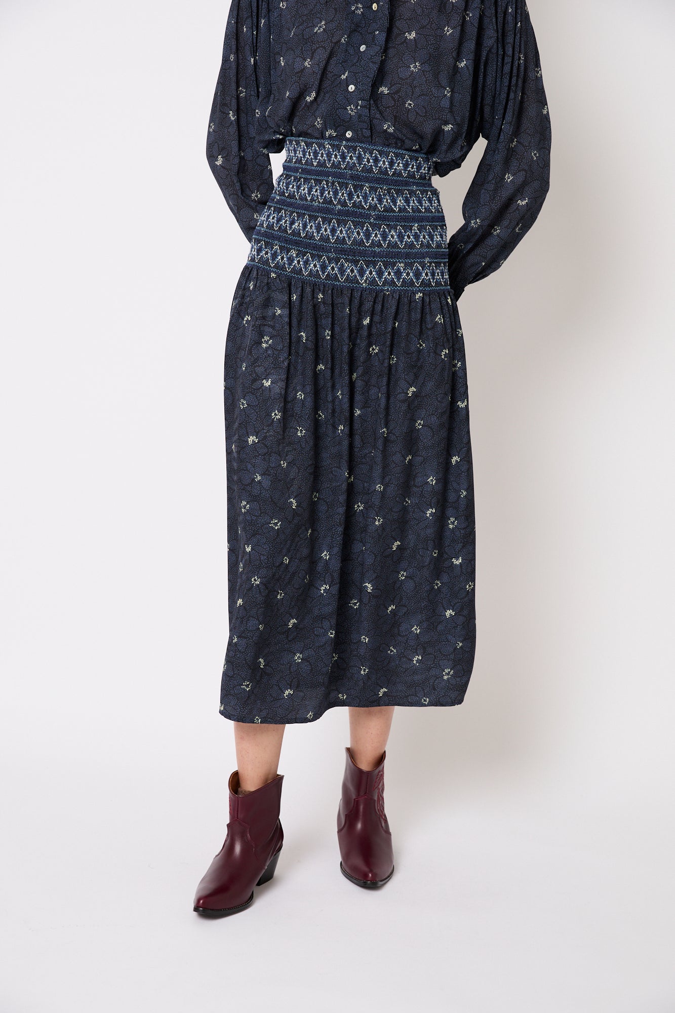 NIDO FLOWER BLUE SKIRT