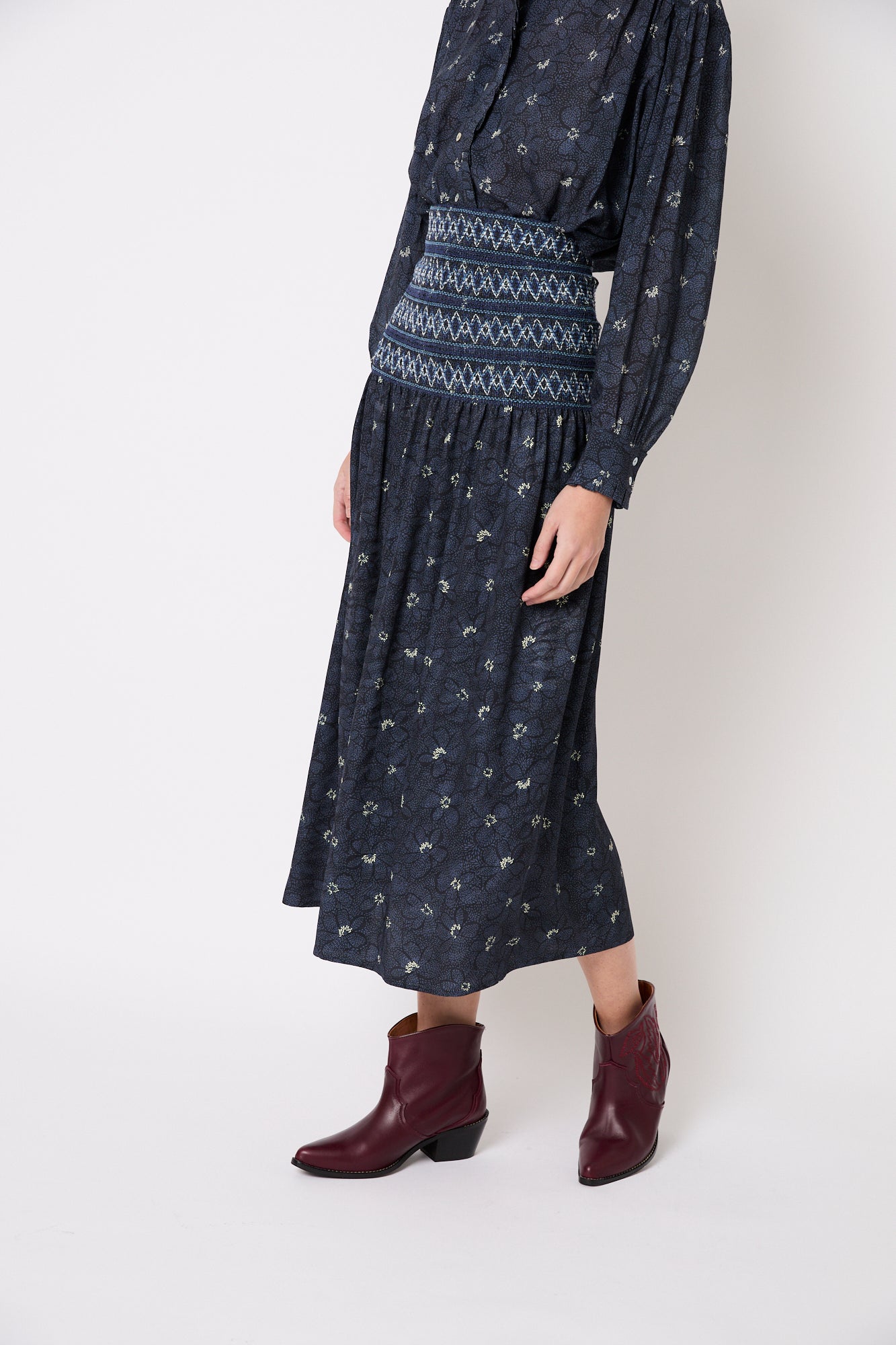 NIDO FLOWER BLUE SKIRT