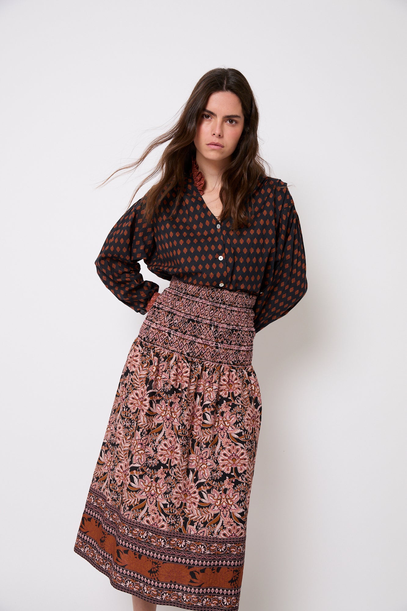 NIDO GRECA CAMEL SKIRT