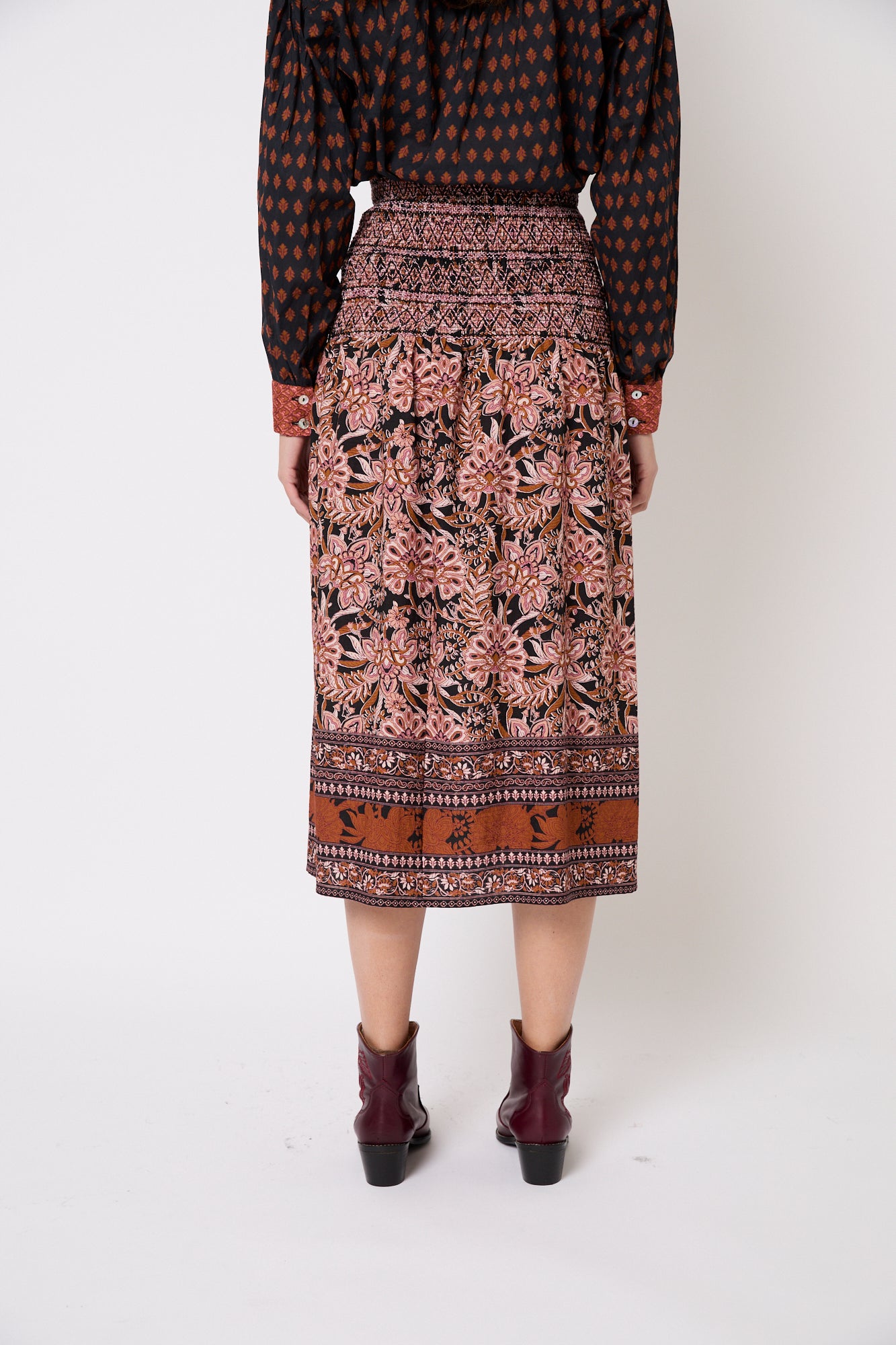 FALDA NIDO GRECA CAMEL