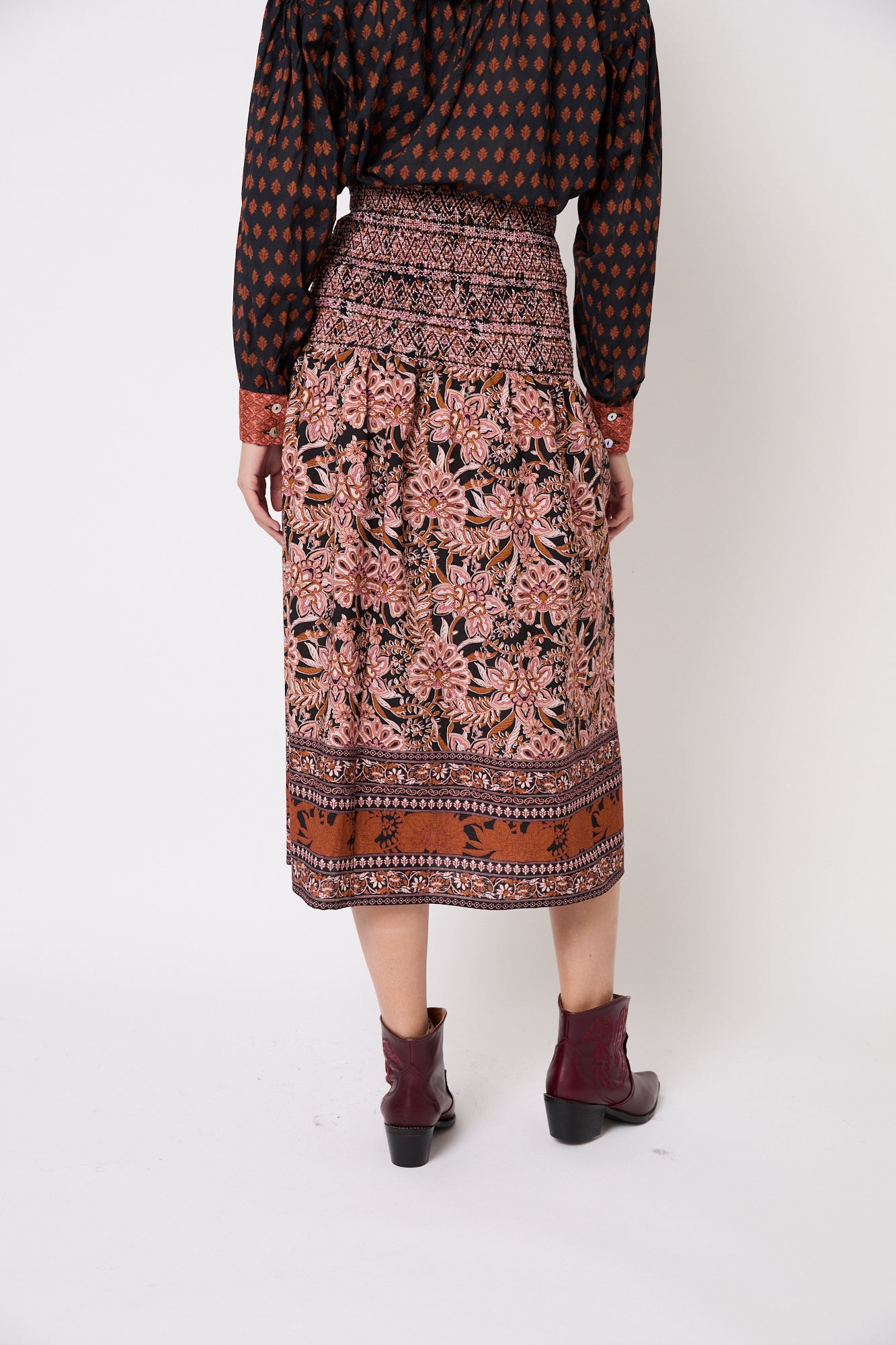 FALDA NIDO GRECA CAMEL