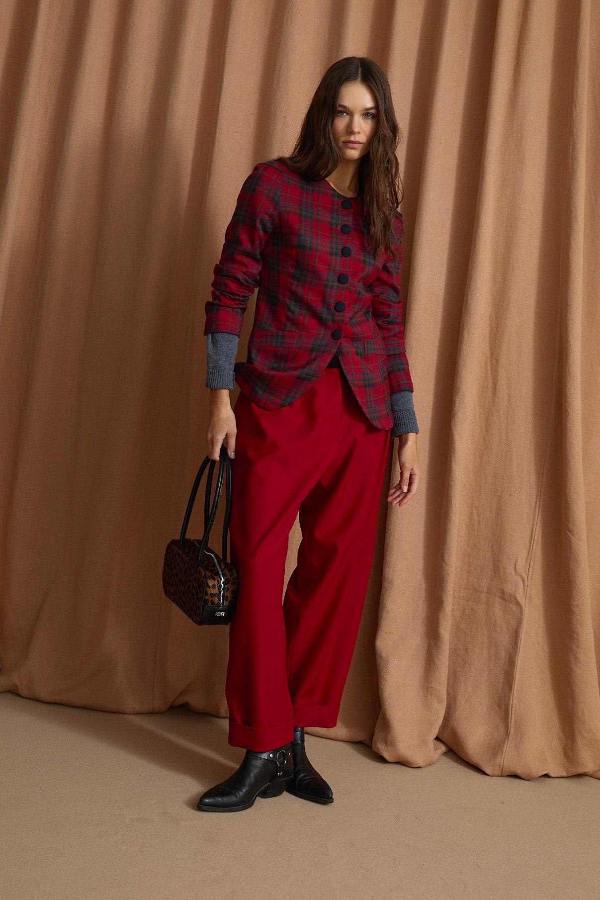 CAJA TARTAN RED JACKET