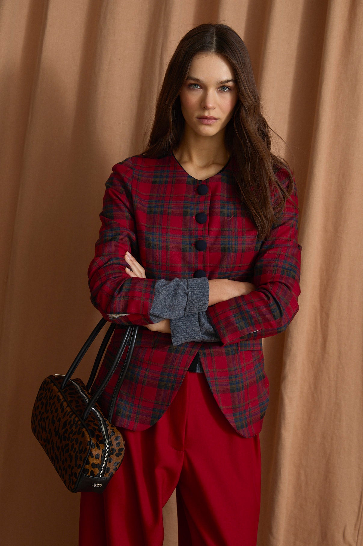 CAJA TARTAN RED JACKET