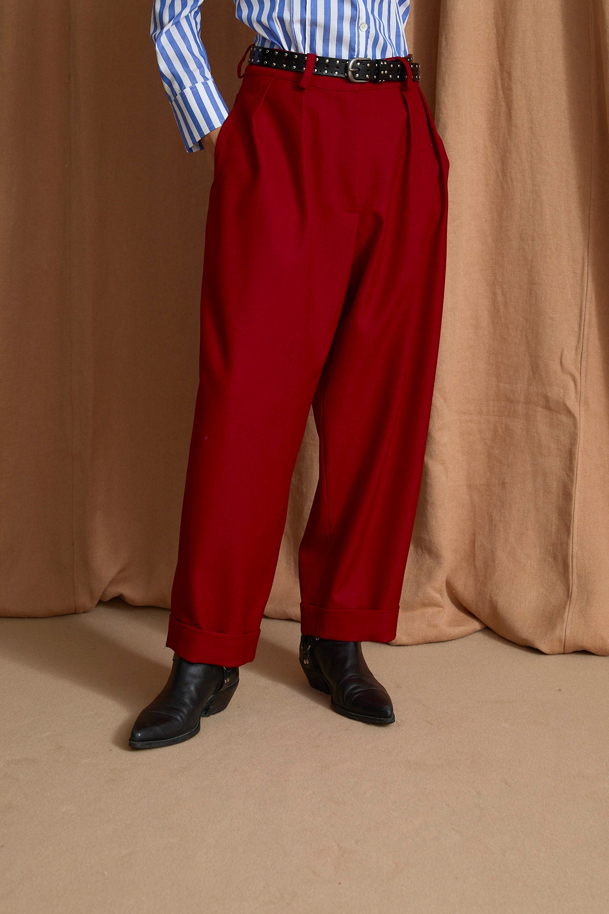 PANTALON MAR TRICOTINA ROJO