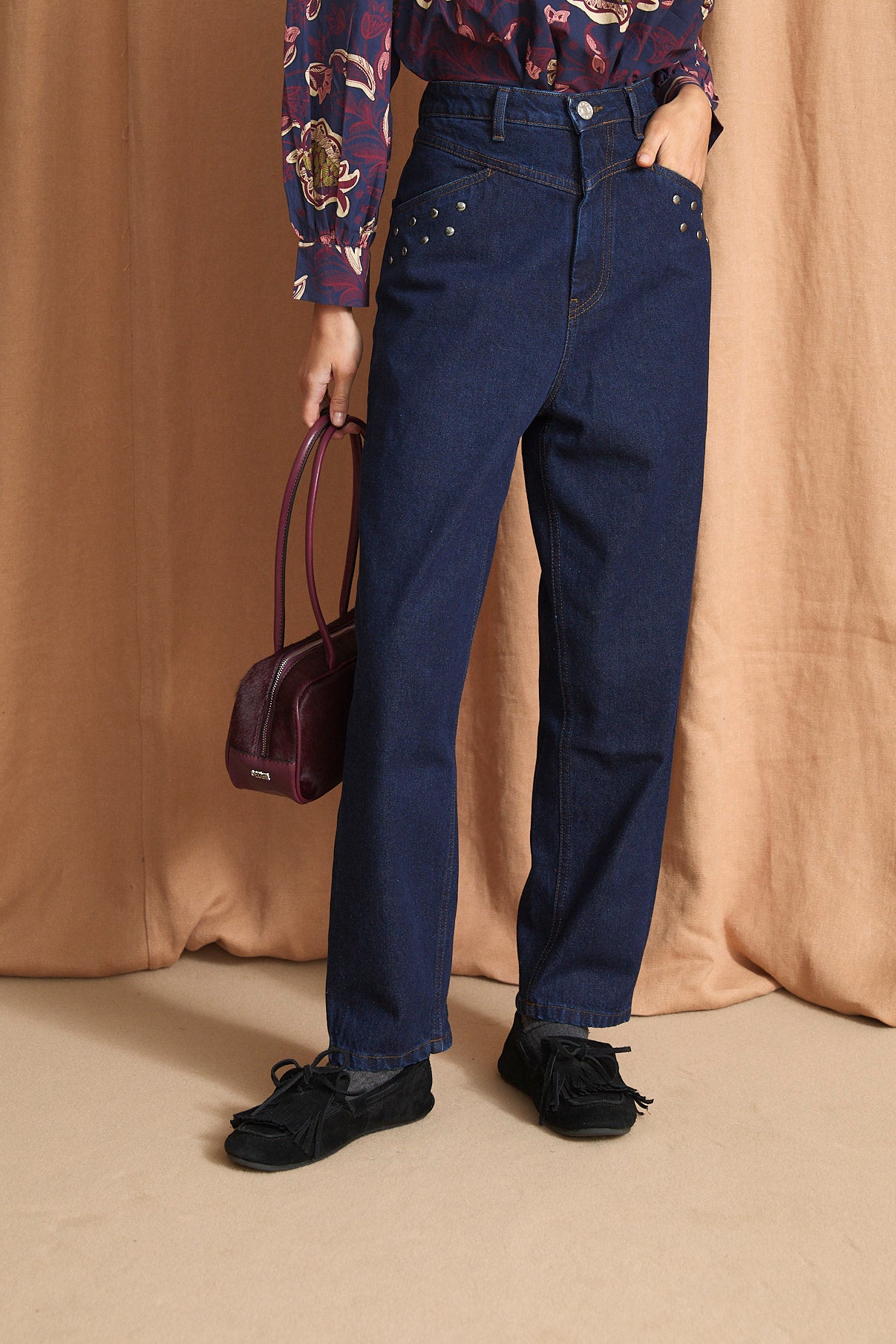 JEANS CORSE TACHAS DENIM