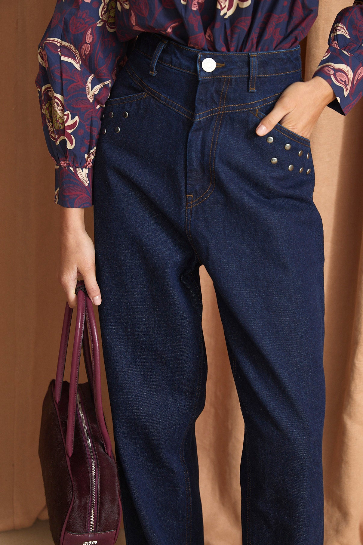 JEANS CORSE TACHAS DENIM