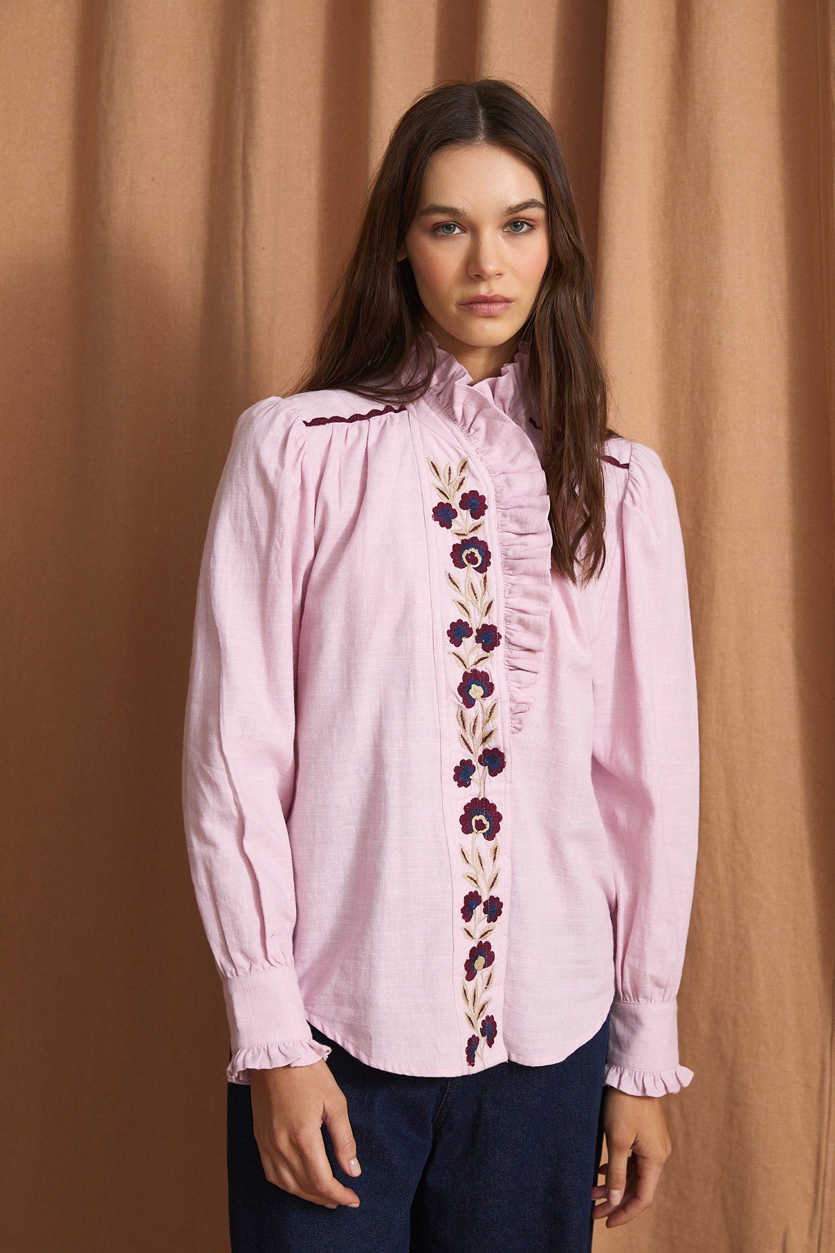MABEL DOBBY MALLOW BLOUSE