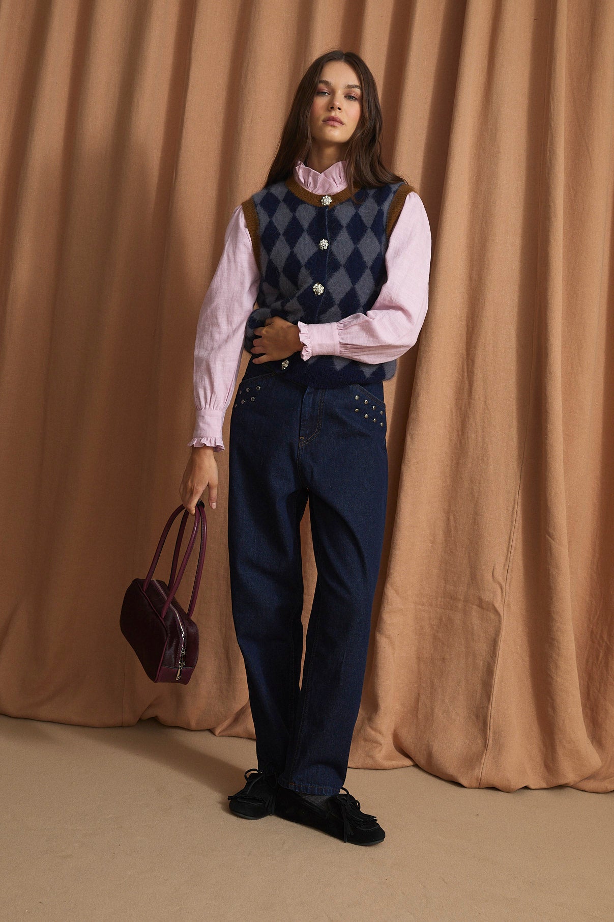 MABEL DOBBY MALLOW BLOUSE