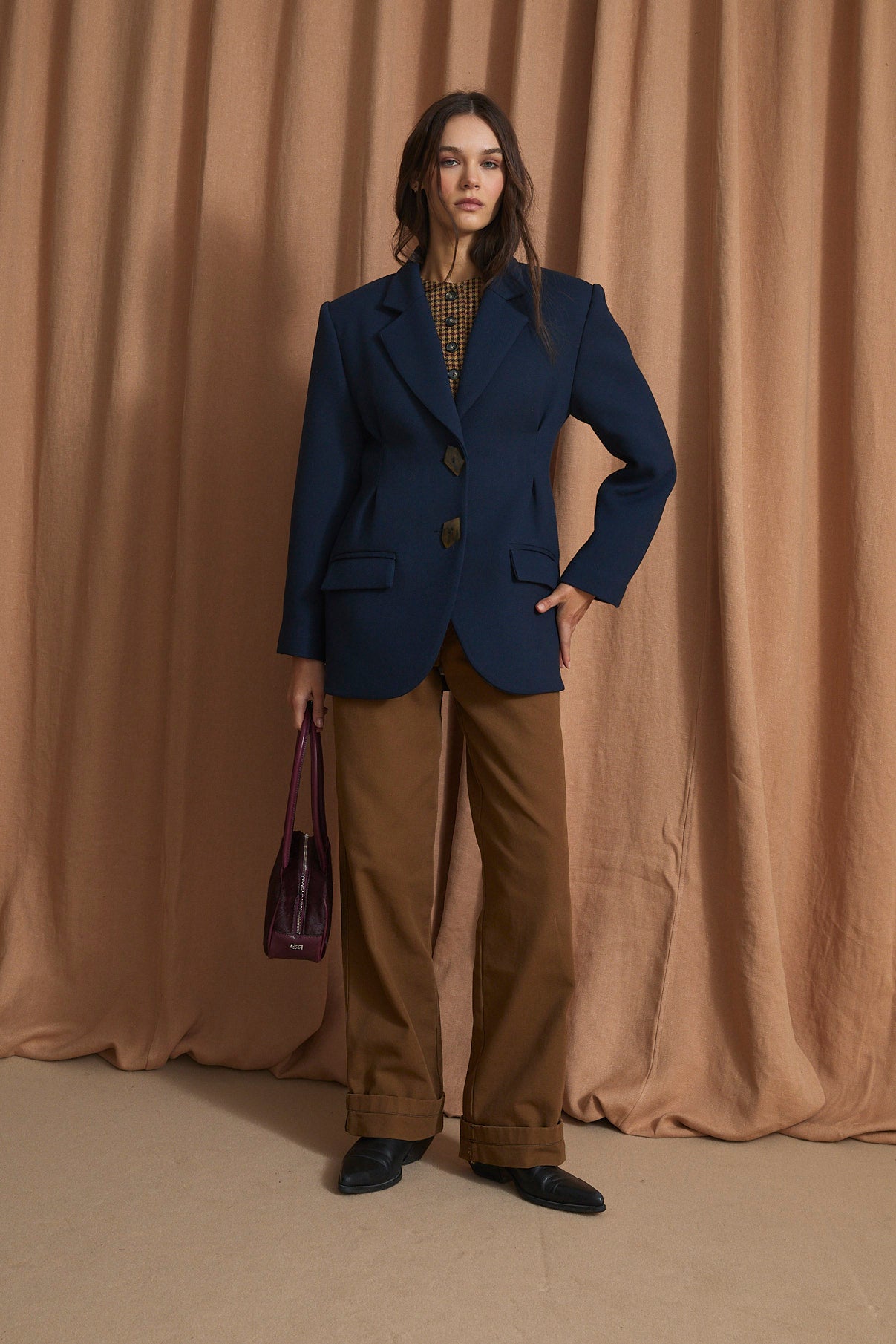 PINZAS TRICOTINA NAVY JACKET