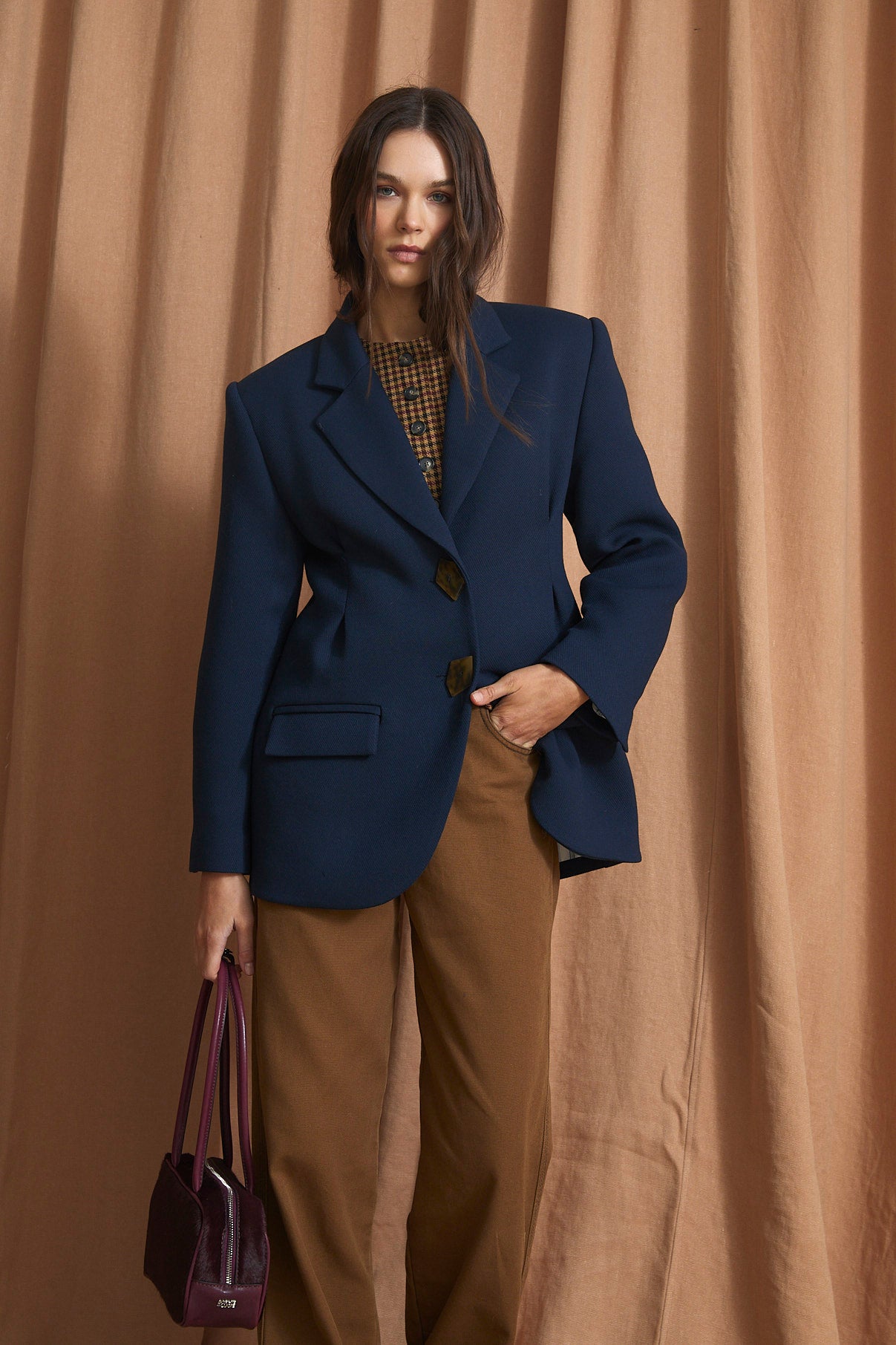 PINZAS TRICOTINA NAVY JACKET