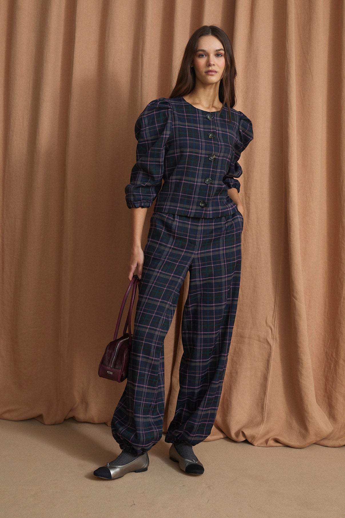 TOTAL LOOK FAROL TARTAN AZUL