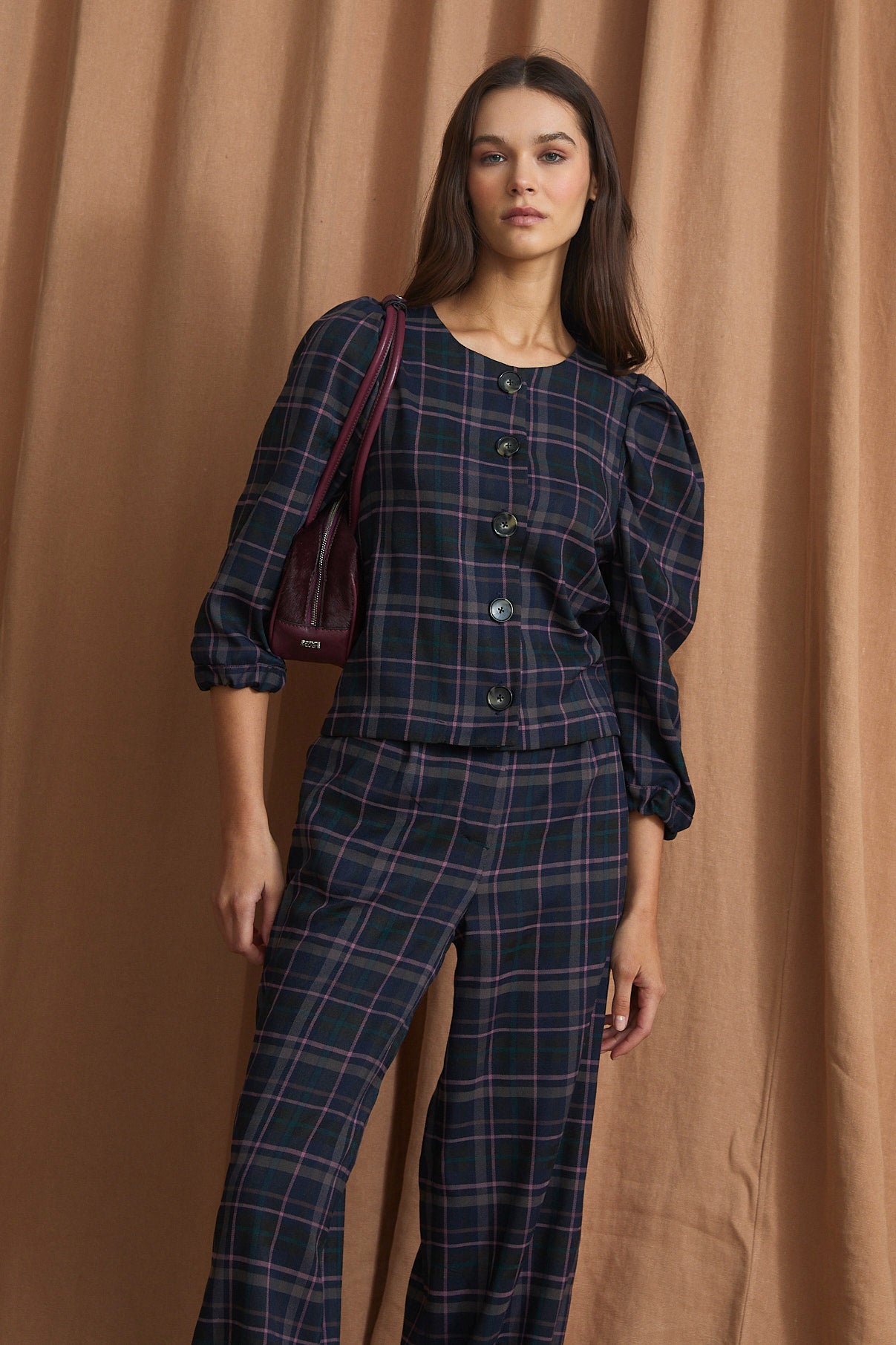 TOTAL LOOK FAROL TARTAN AZUL