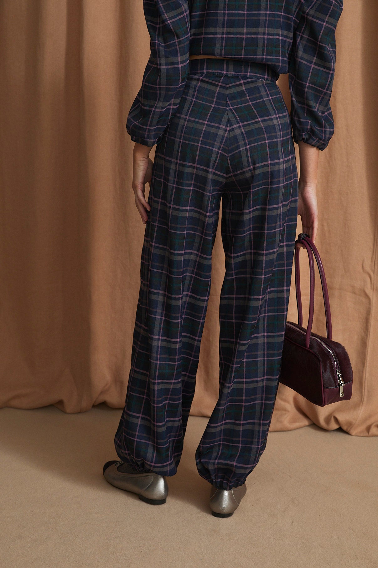 CURRO TARTAN BLUE TROUSERS