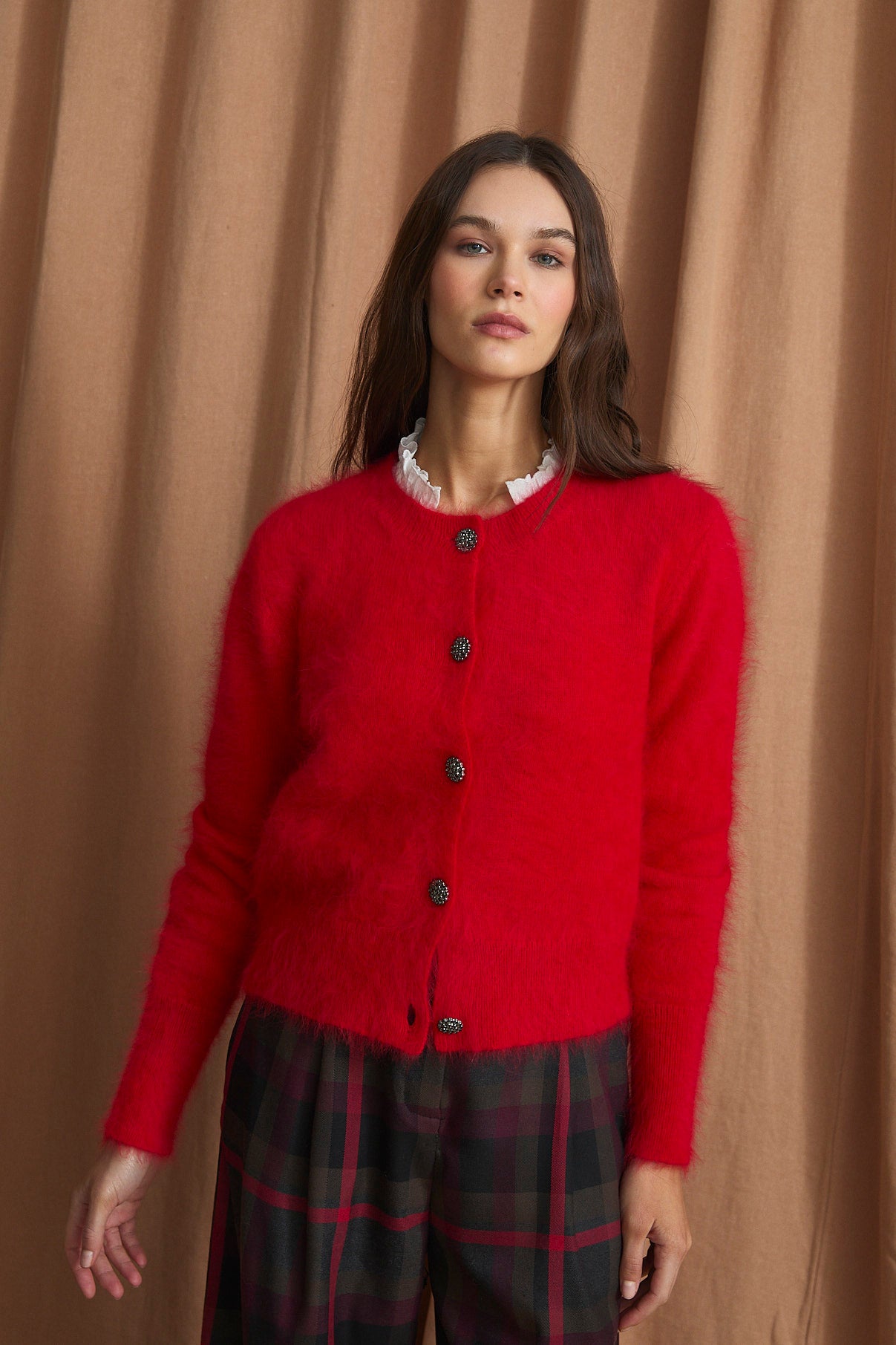 LUISA KNITTED RED JACKET