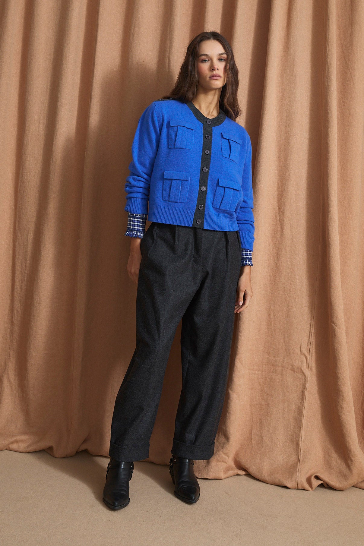 CHAQUETA MILITAR PUNTO CIAN