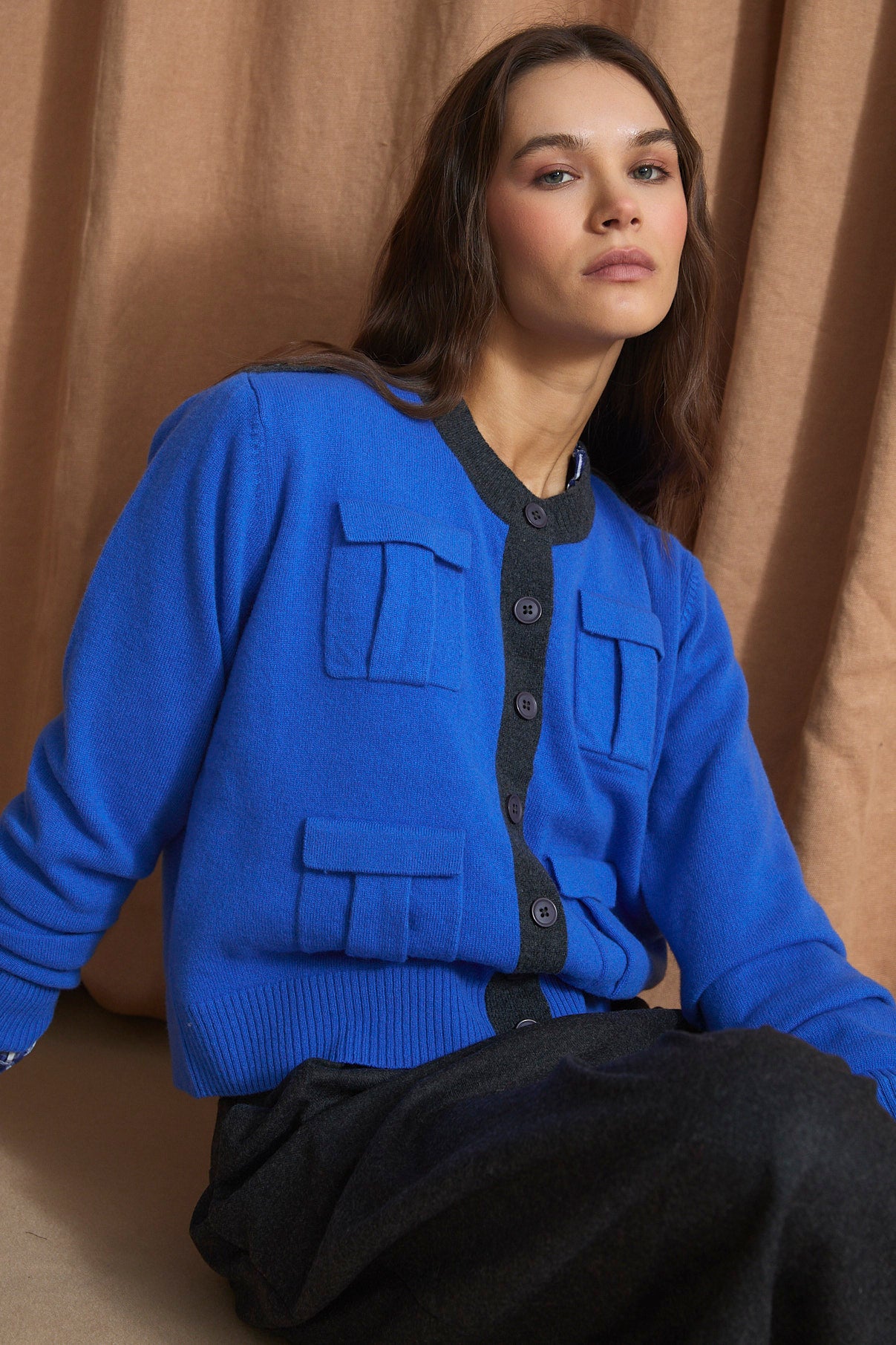 CHAQUETA MILITAR PUNTO CIAN