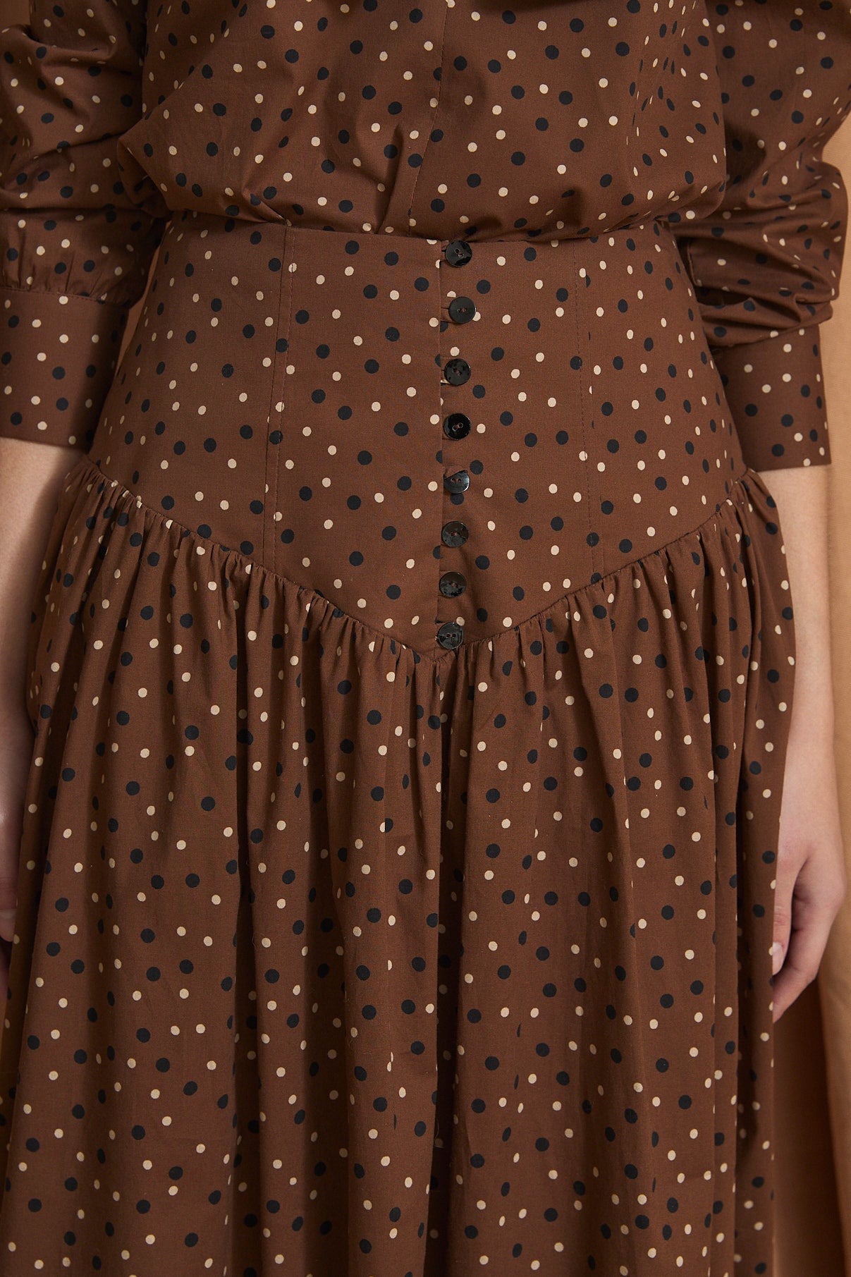 FEDE LUNAR BROWN SKIRT