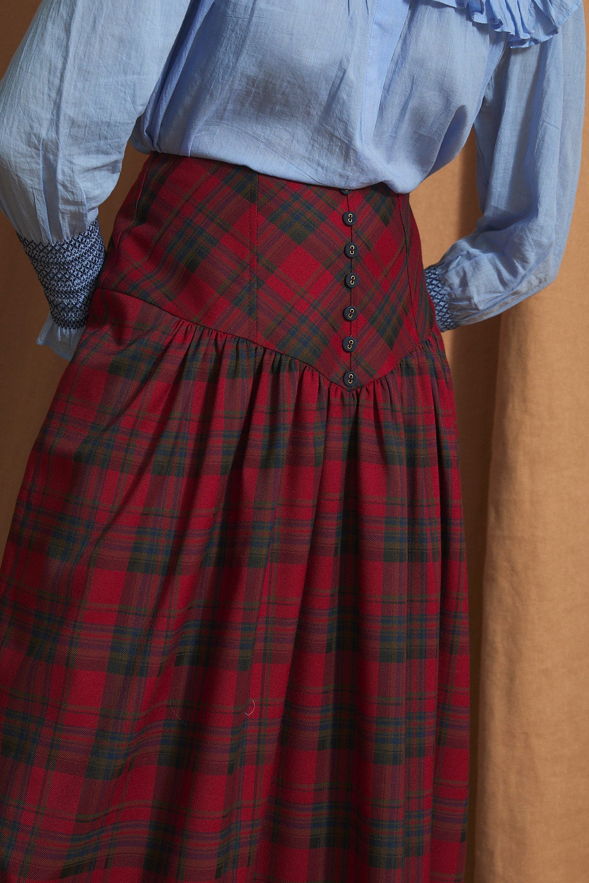 FEDE TARTAN RED SKIRT
