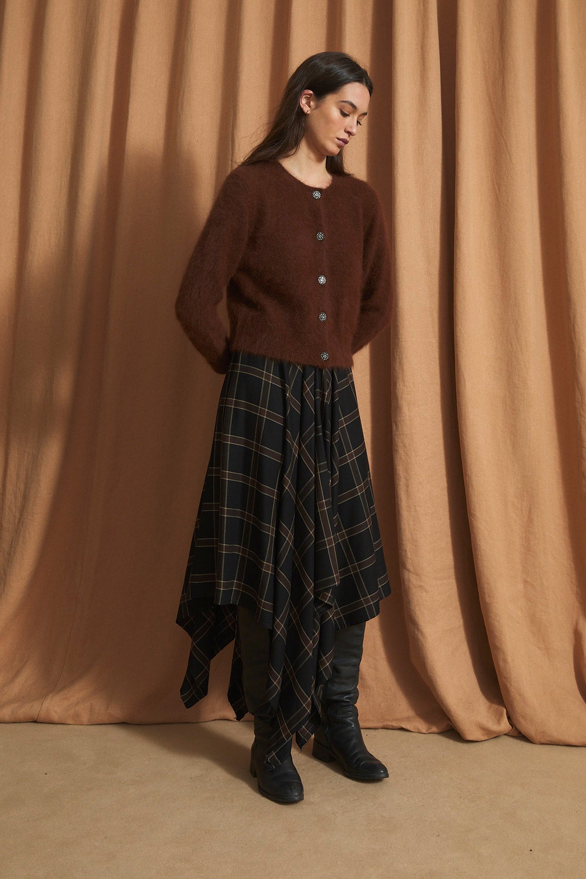 FALDA PAÑUELO BERLIN MARRON