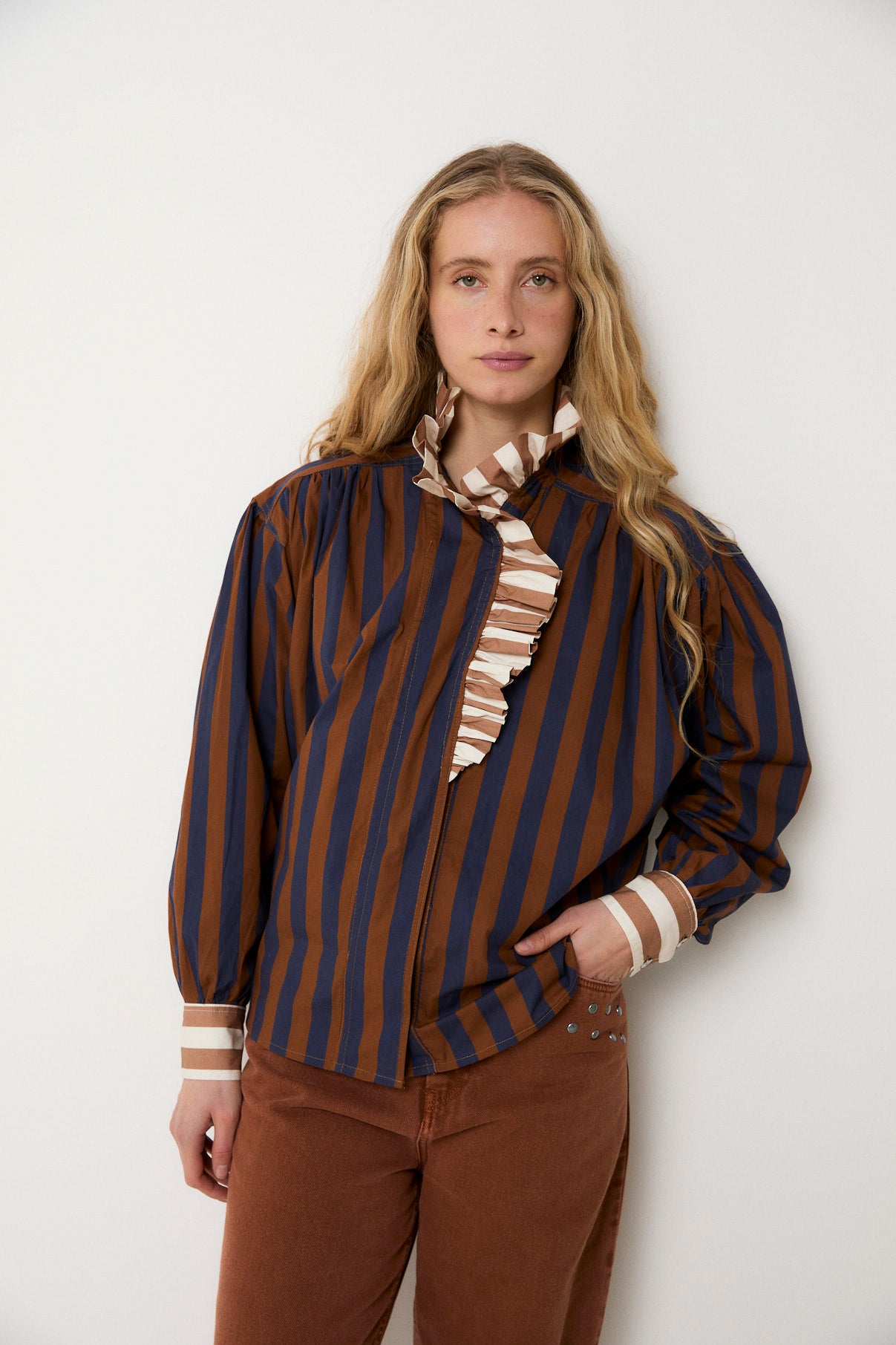 MARIBEL BICOLOUR STRIPED BLOUSE