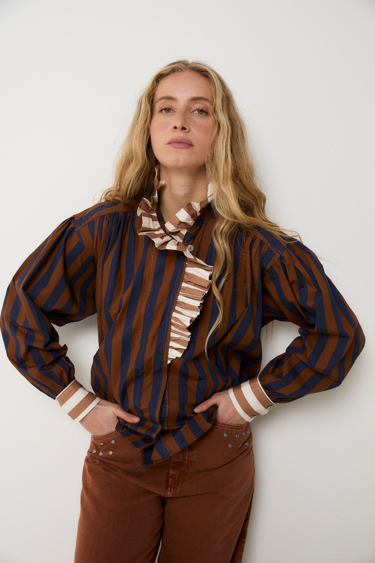 MARIBEL BICOLOUR STRIPED BLOUSE