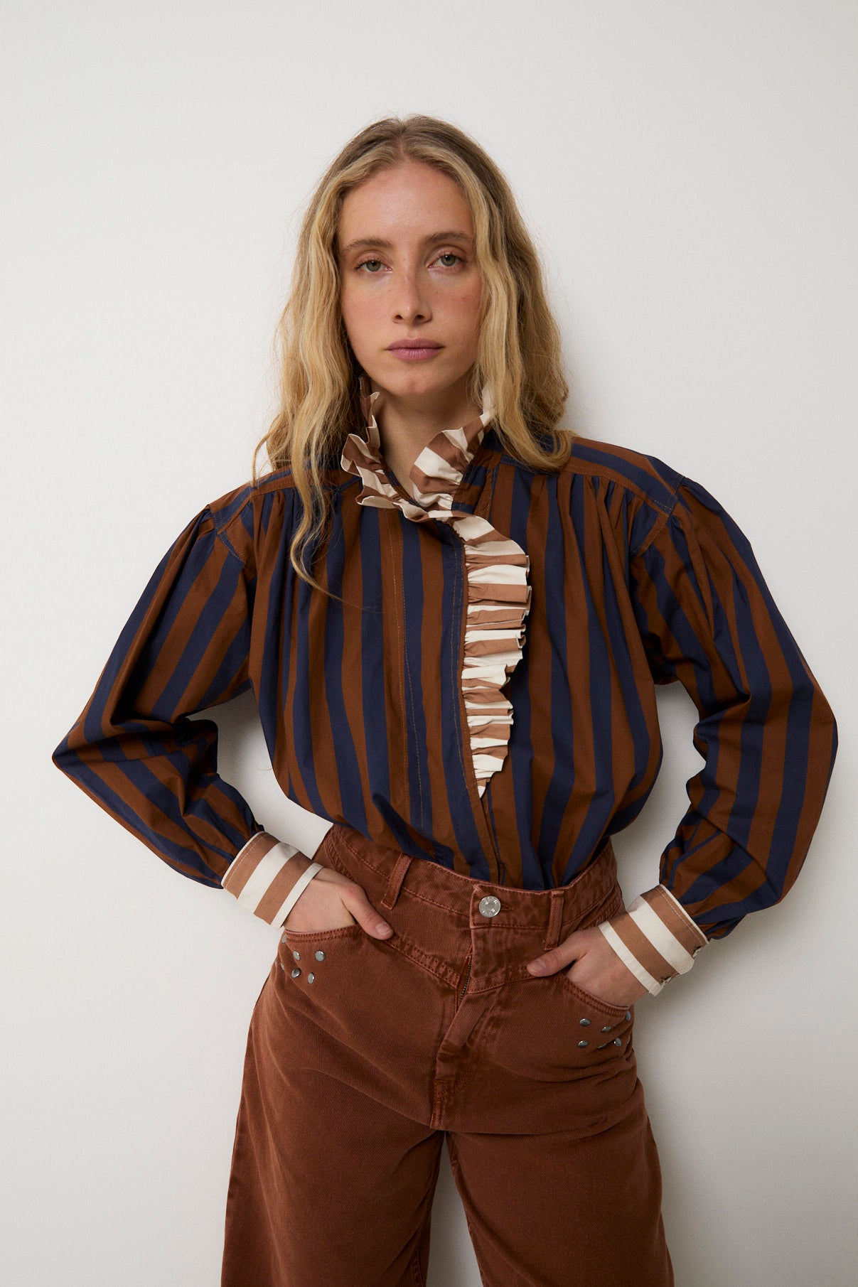 MARIBEL BICOLOUR STRIPED BLOUSE