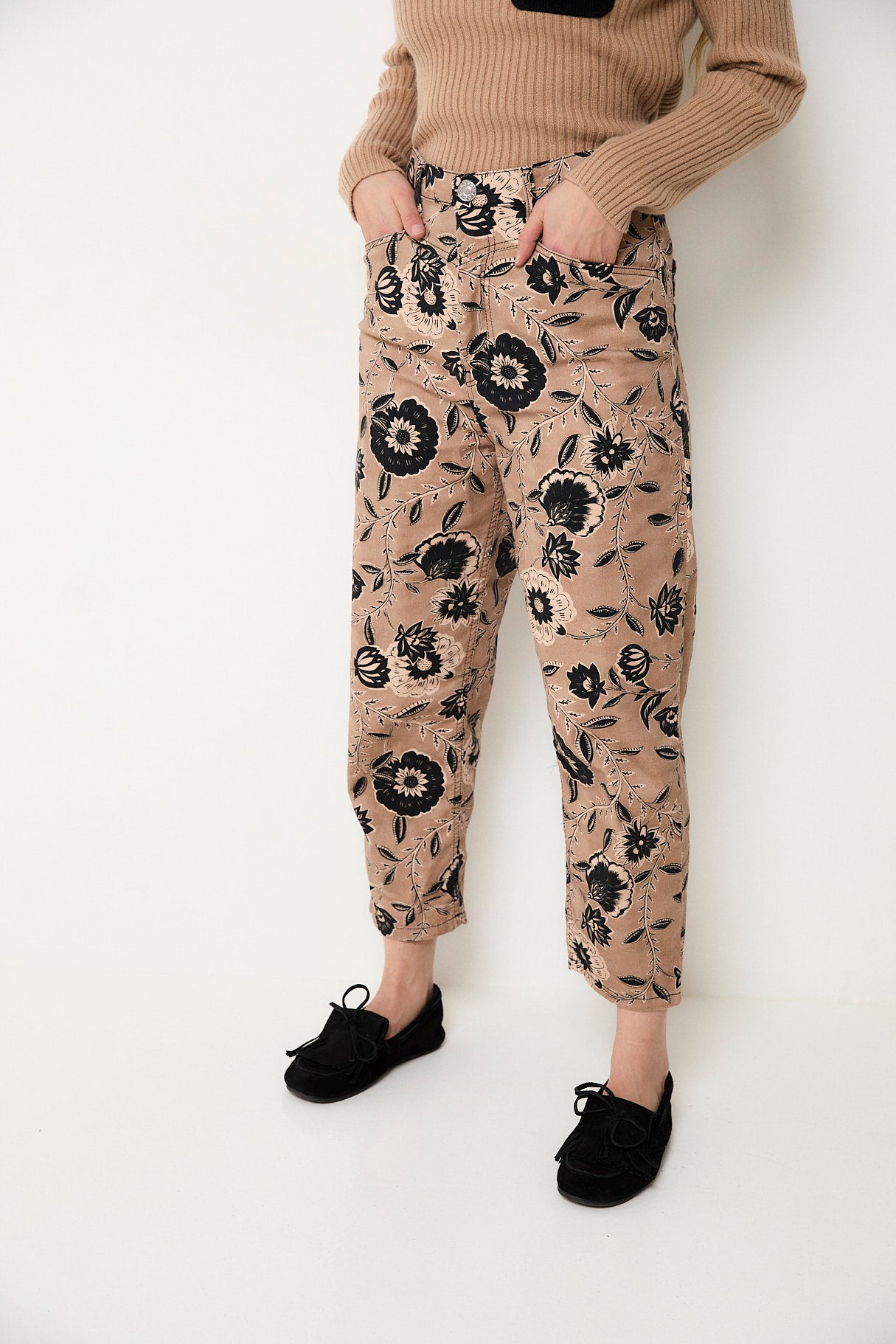 CORSE FLOWERS BLACK JEANS