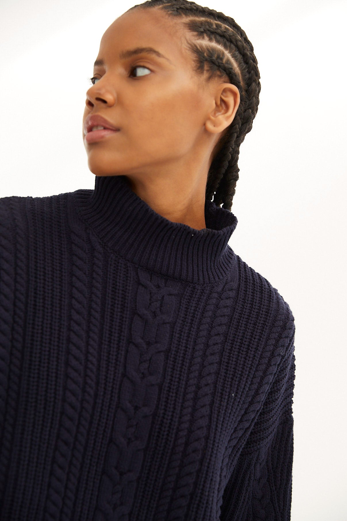 EIGHTS KNITTED NAVY JUMPER